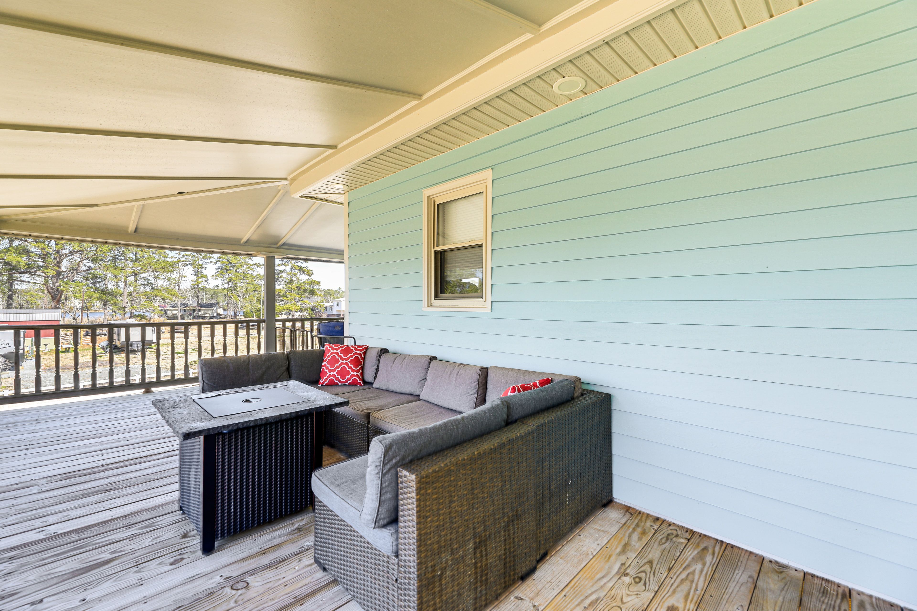 Private Porch | Seating | Gas Fire Pit