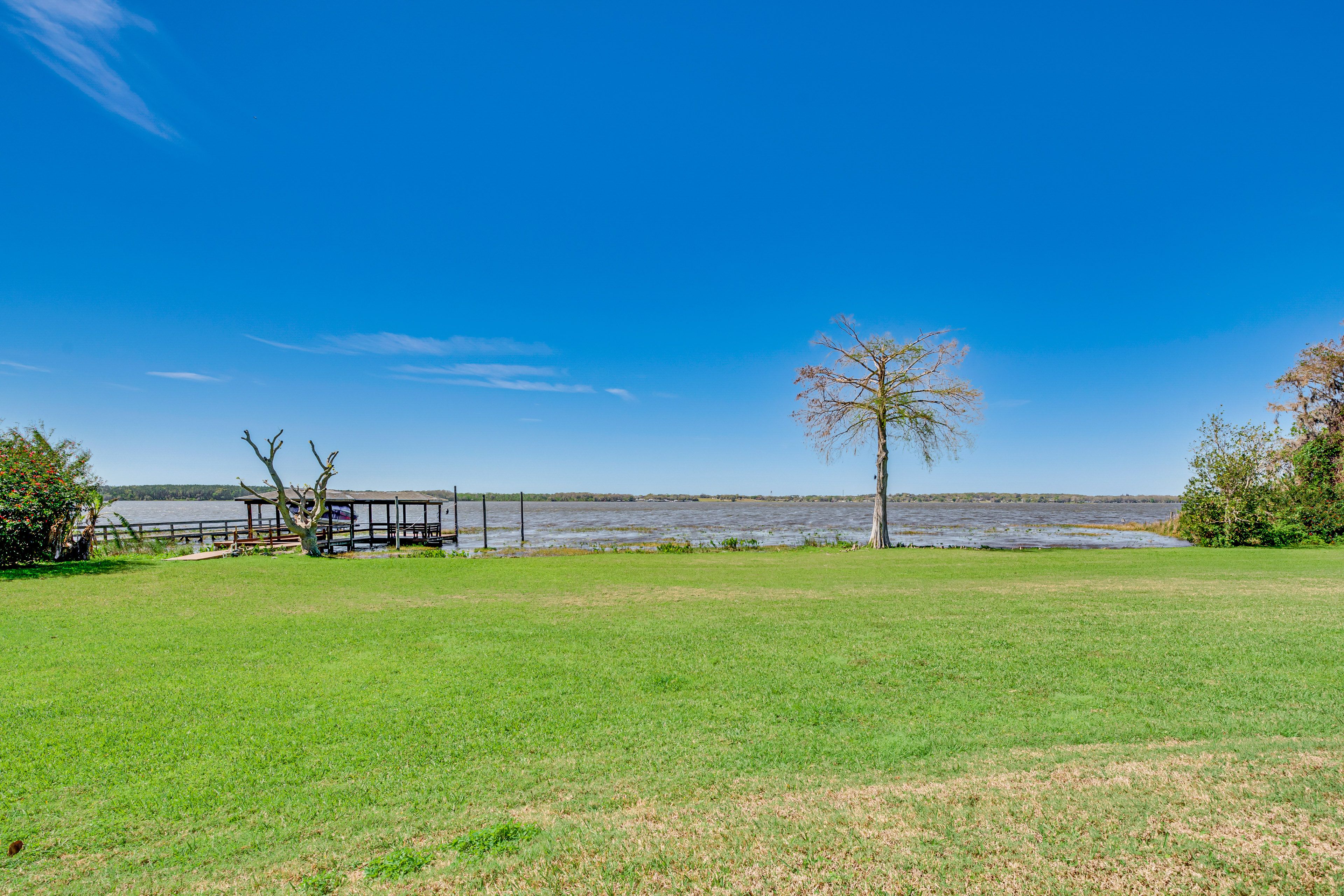 Spacious Yard | Lake View | Private Boat Dock