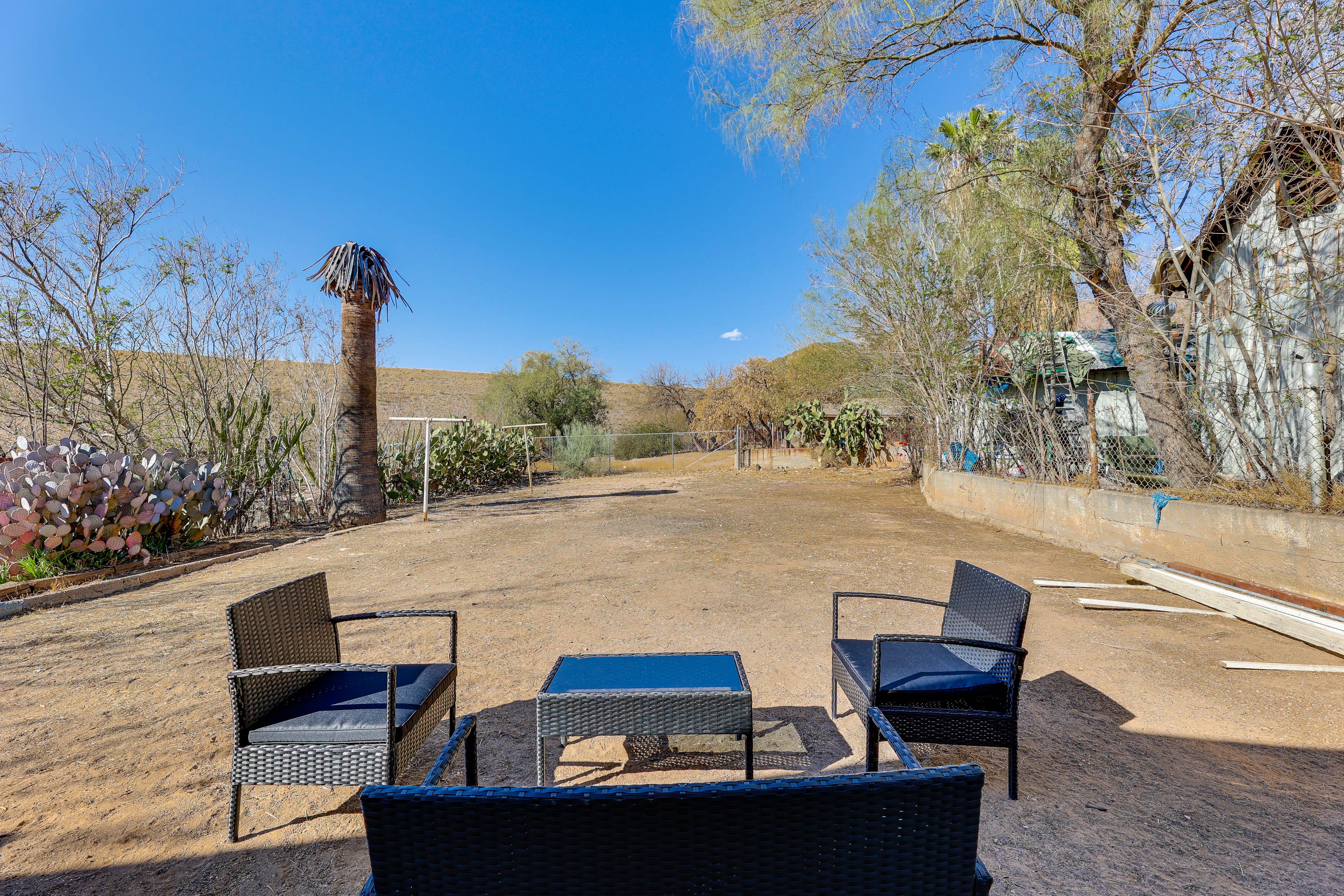 Fenced-In Backyard | Mountain Views