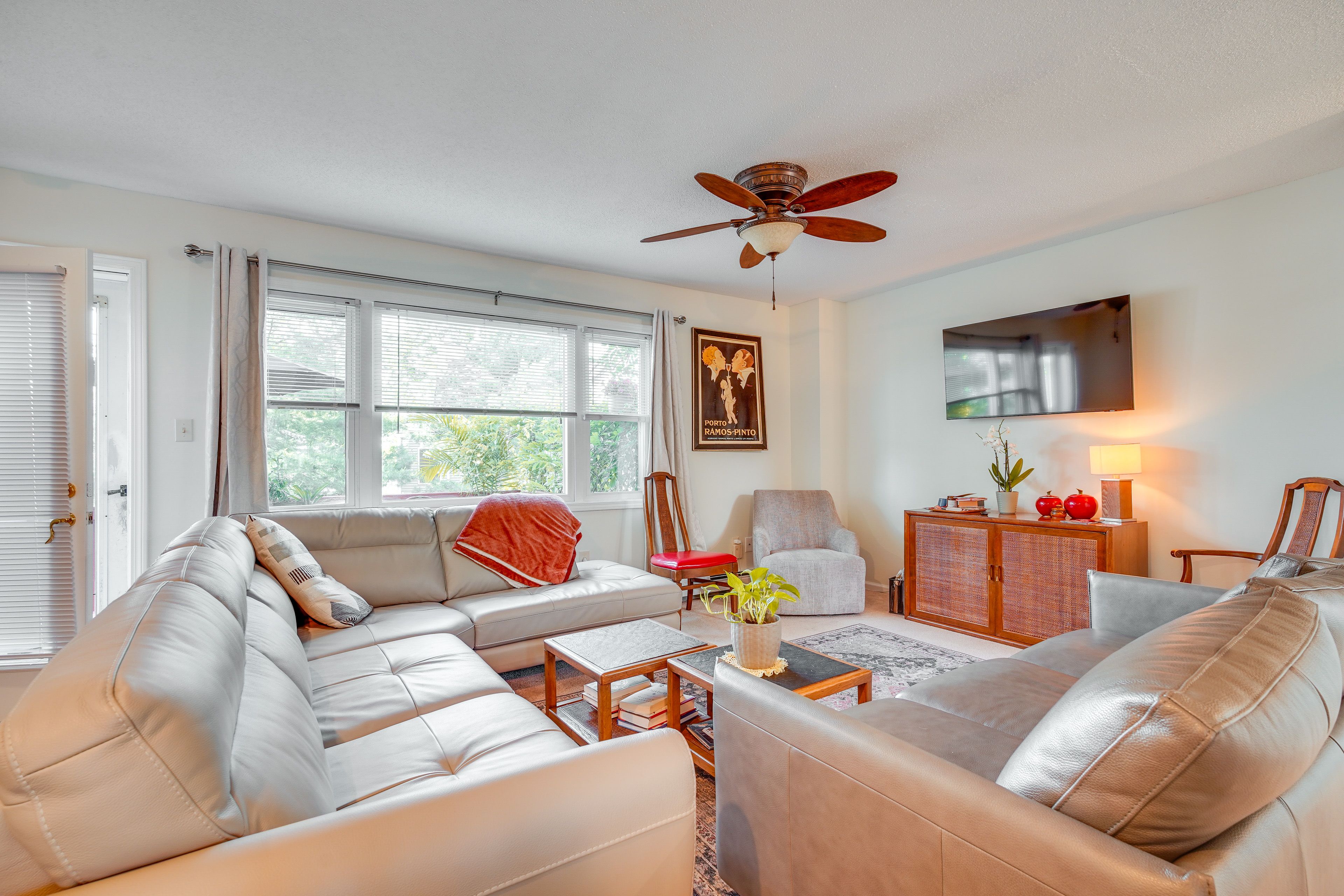 Living Room | Gas Heating | 5 Window A/C Units | Multi-Story Home