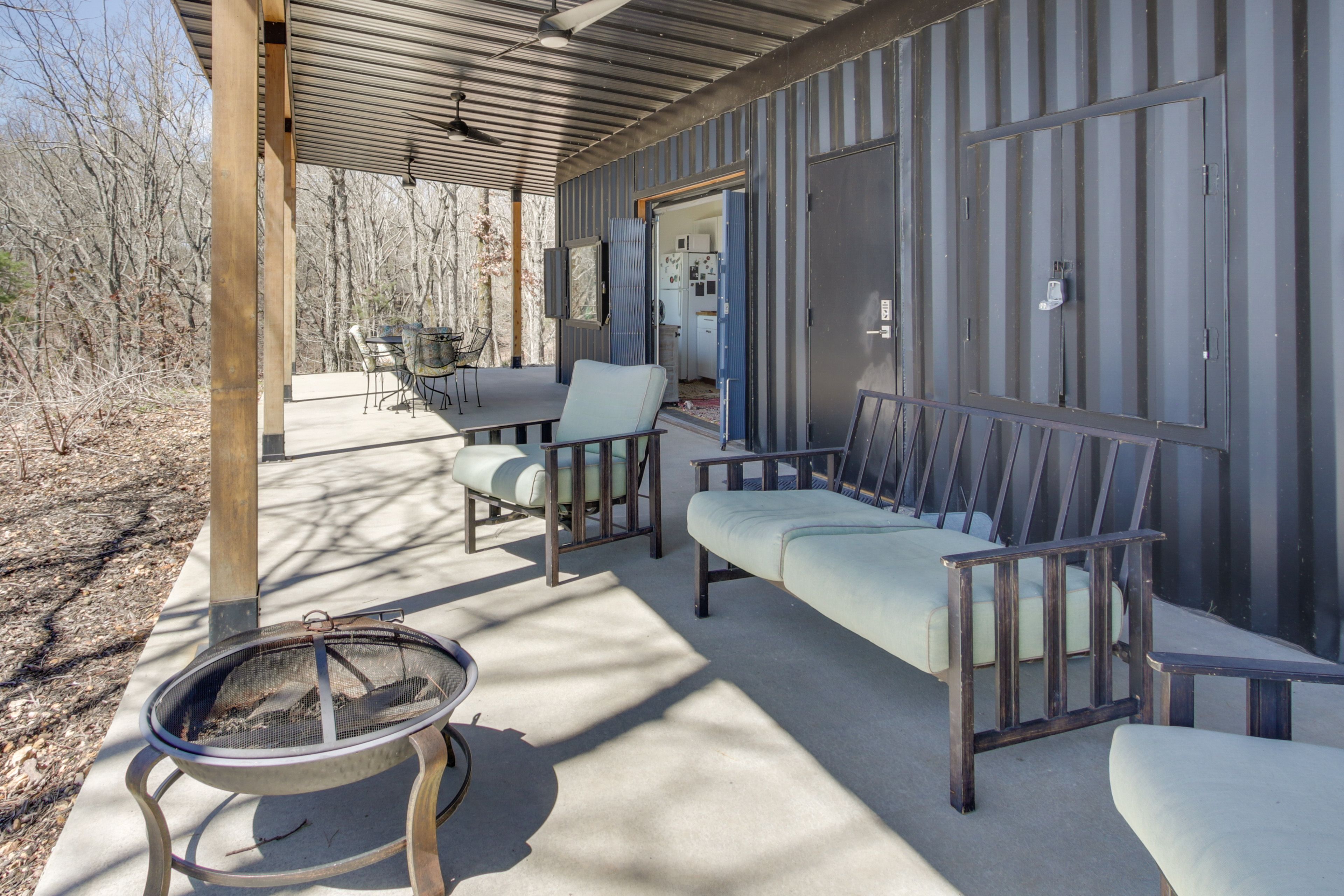 Detached Tiny House Exterior | Patio | Fire Pit