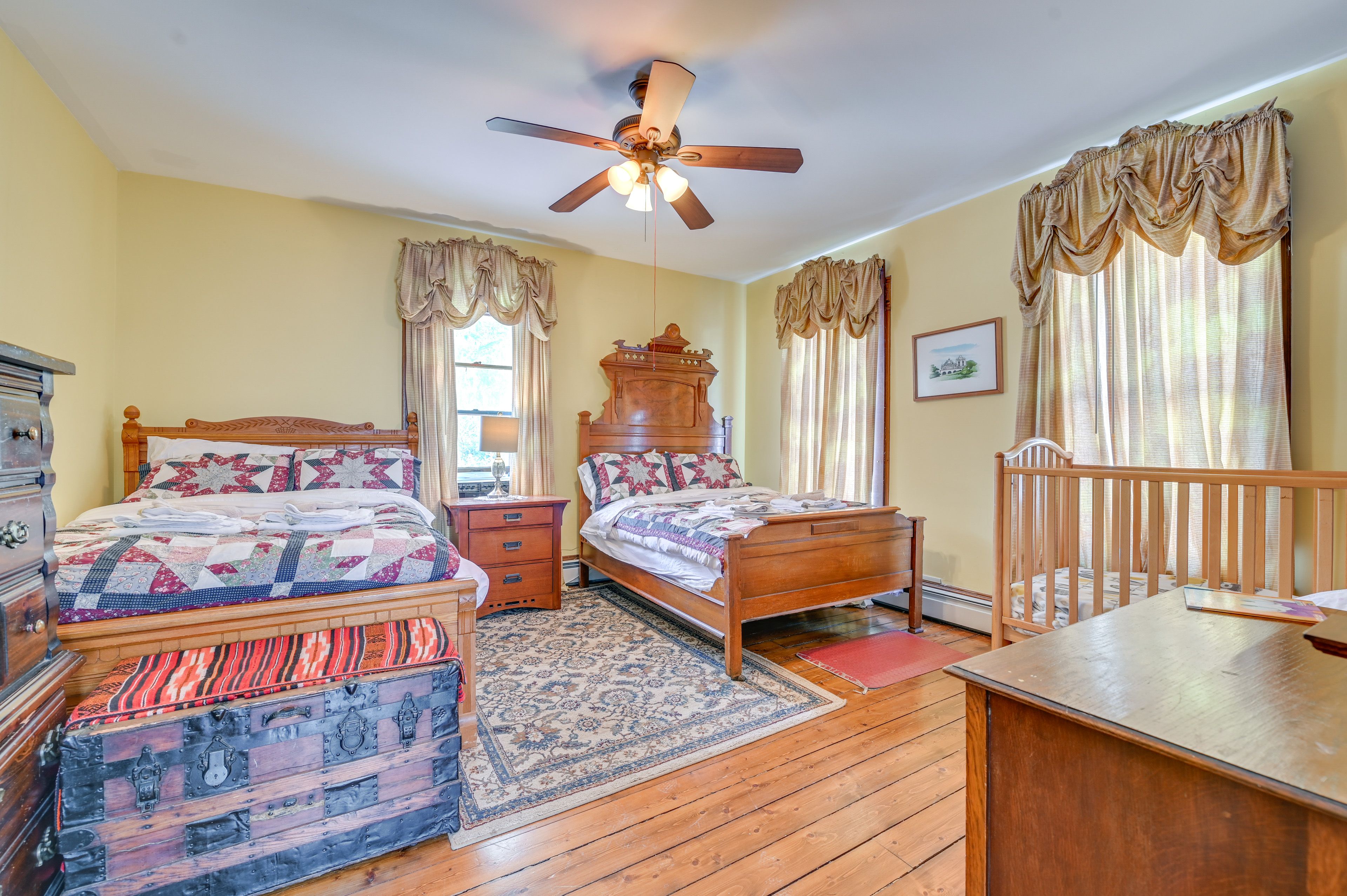 Bedroom 2 | 2 Queen Beds | Crib | 3rd Floor