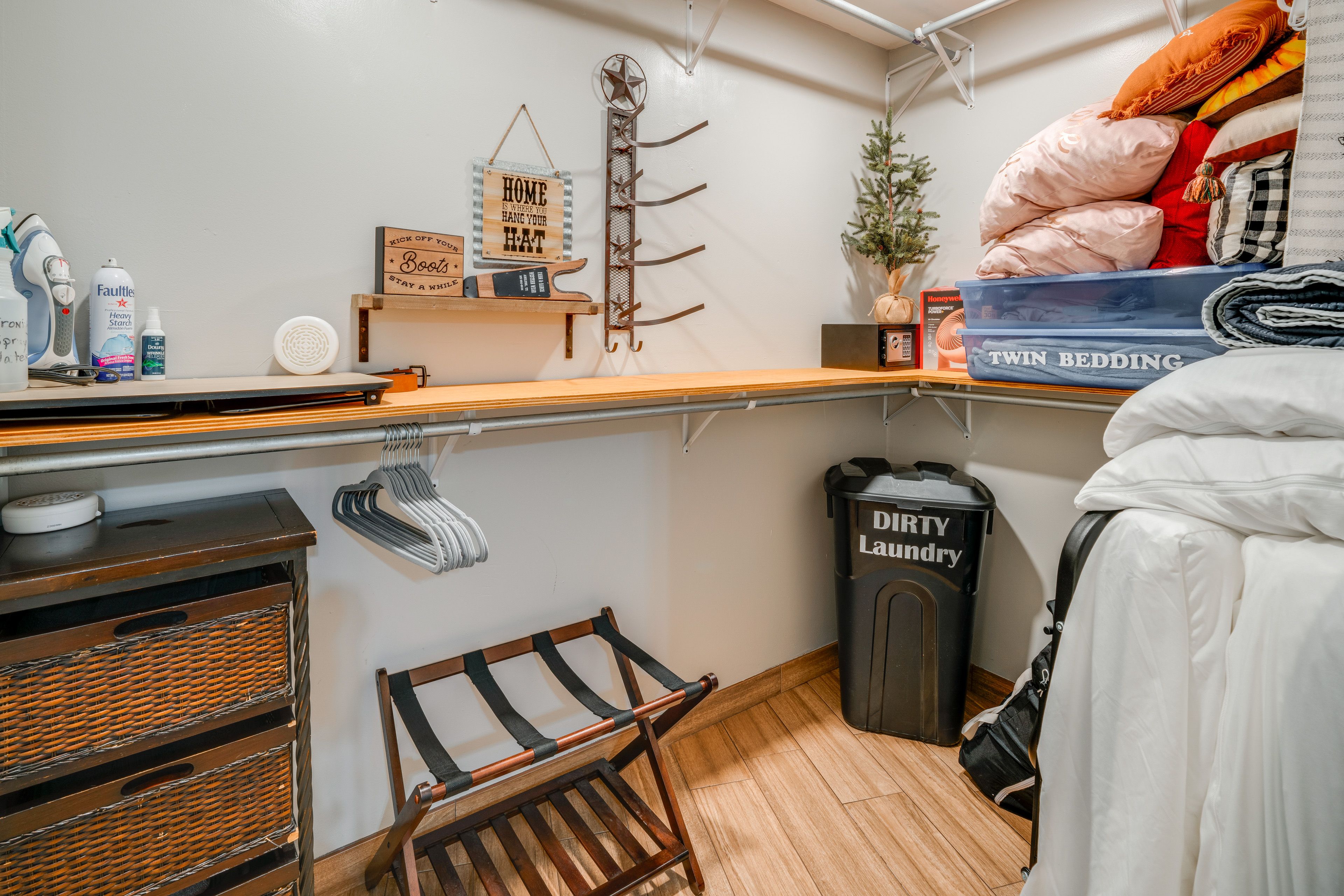Walk-In Closet | Twin Rollaway Bed Available