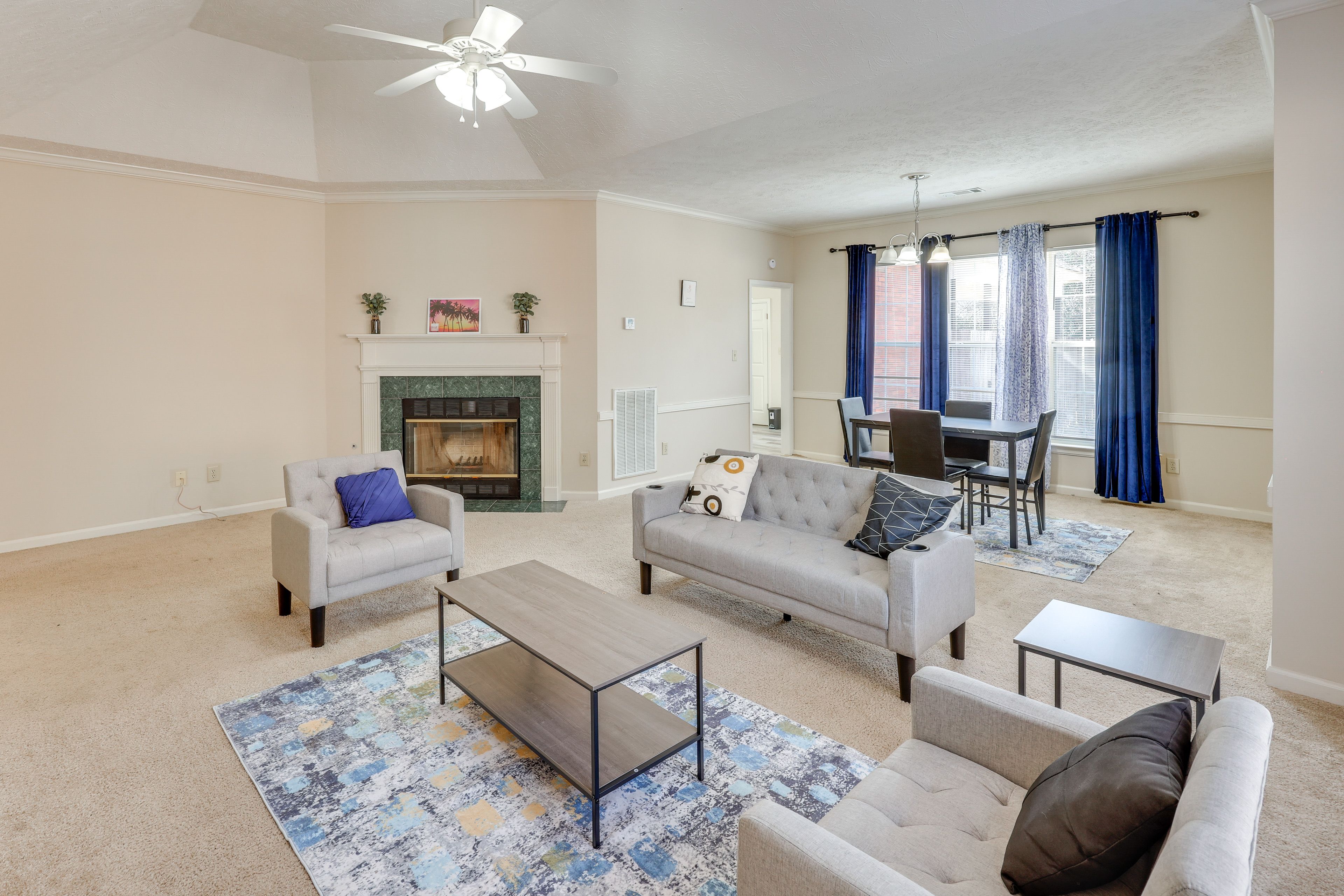 Living Room | Smart TV | Indoor Rowing Machine