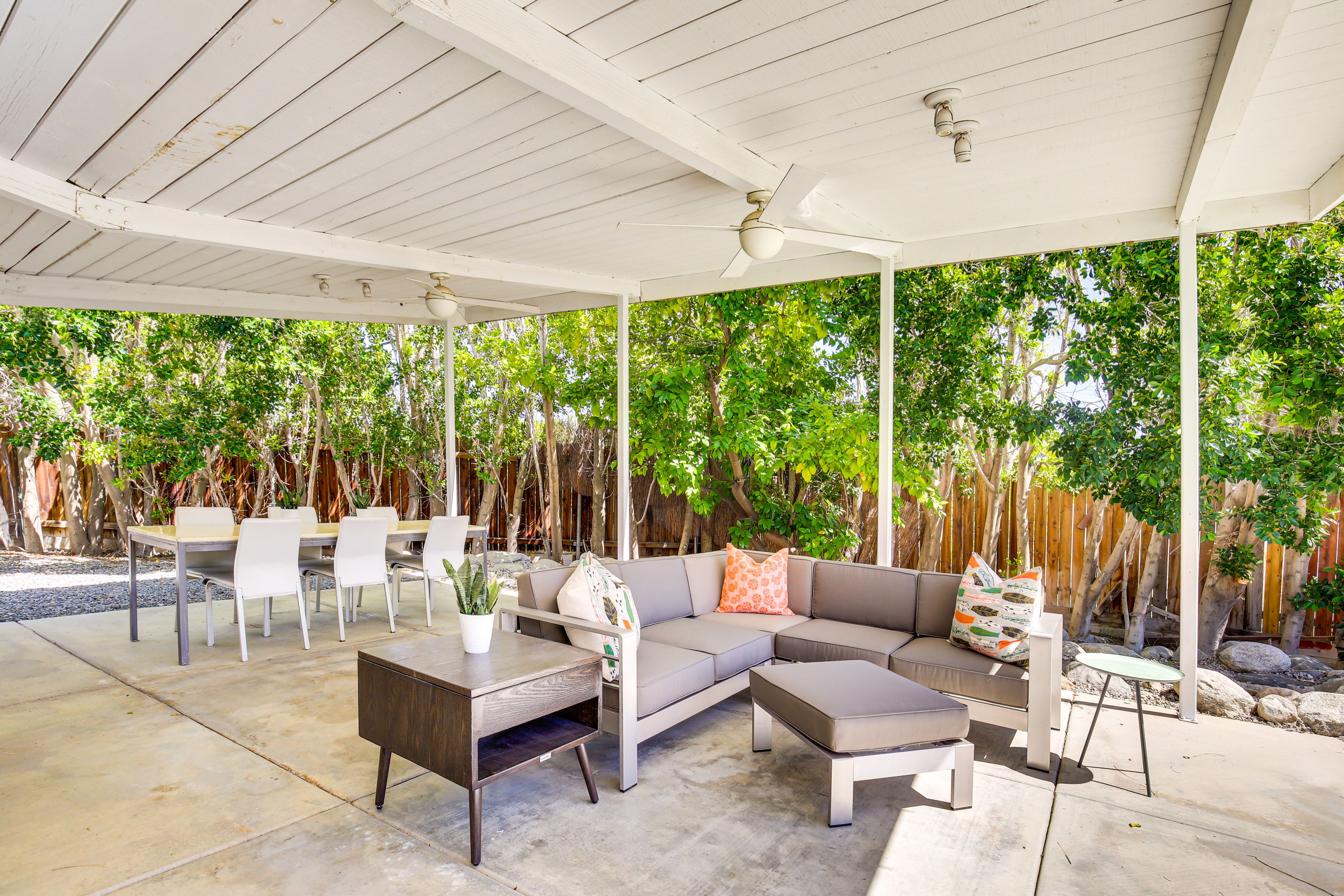 Covered Patio | Outdoor Dining | Single-Story Home