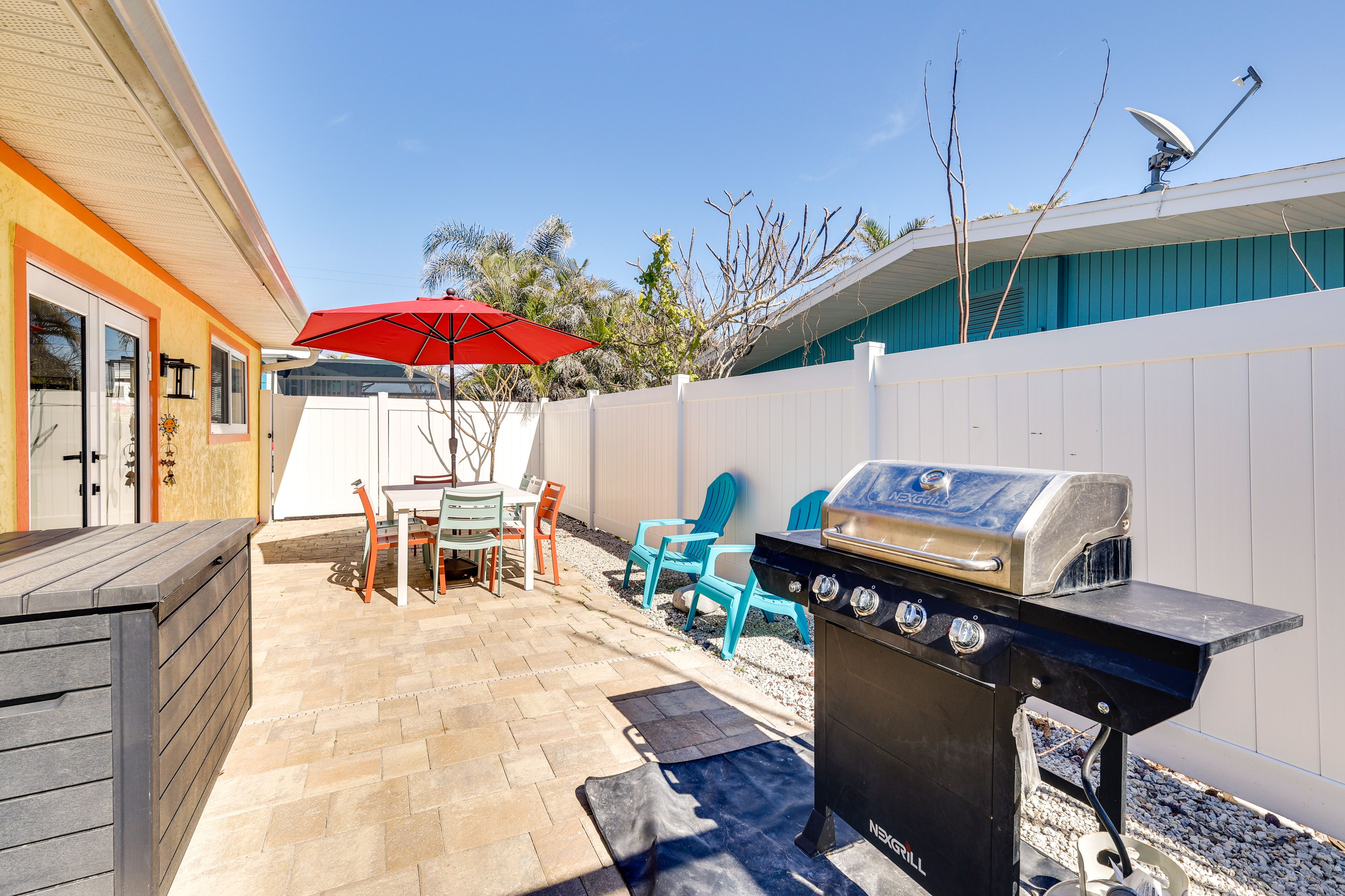 Fenced Patio | Gas Grill | Dining Area