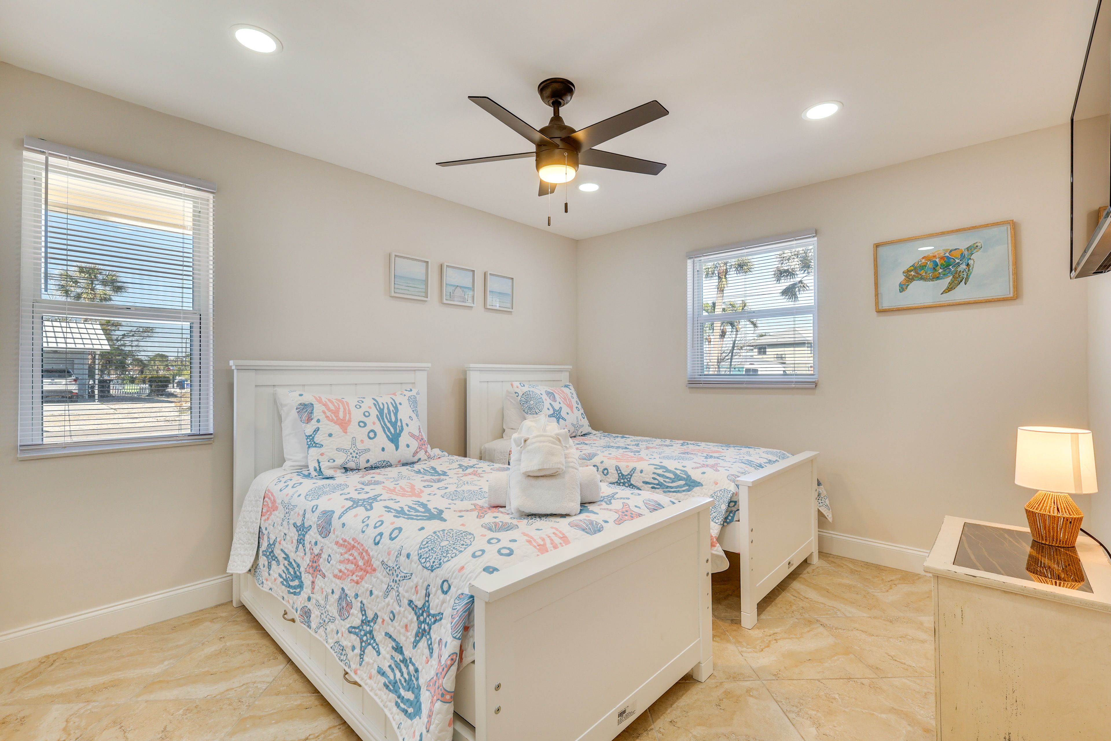 Bedroom 3 | 2 Twin Beds w/ 1 Twin Trundle | Portable Crib