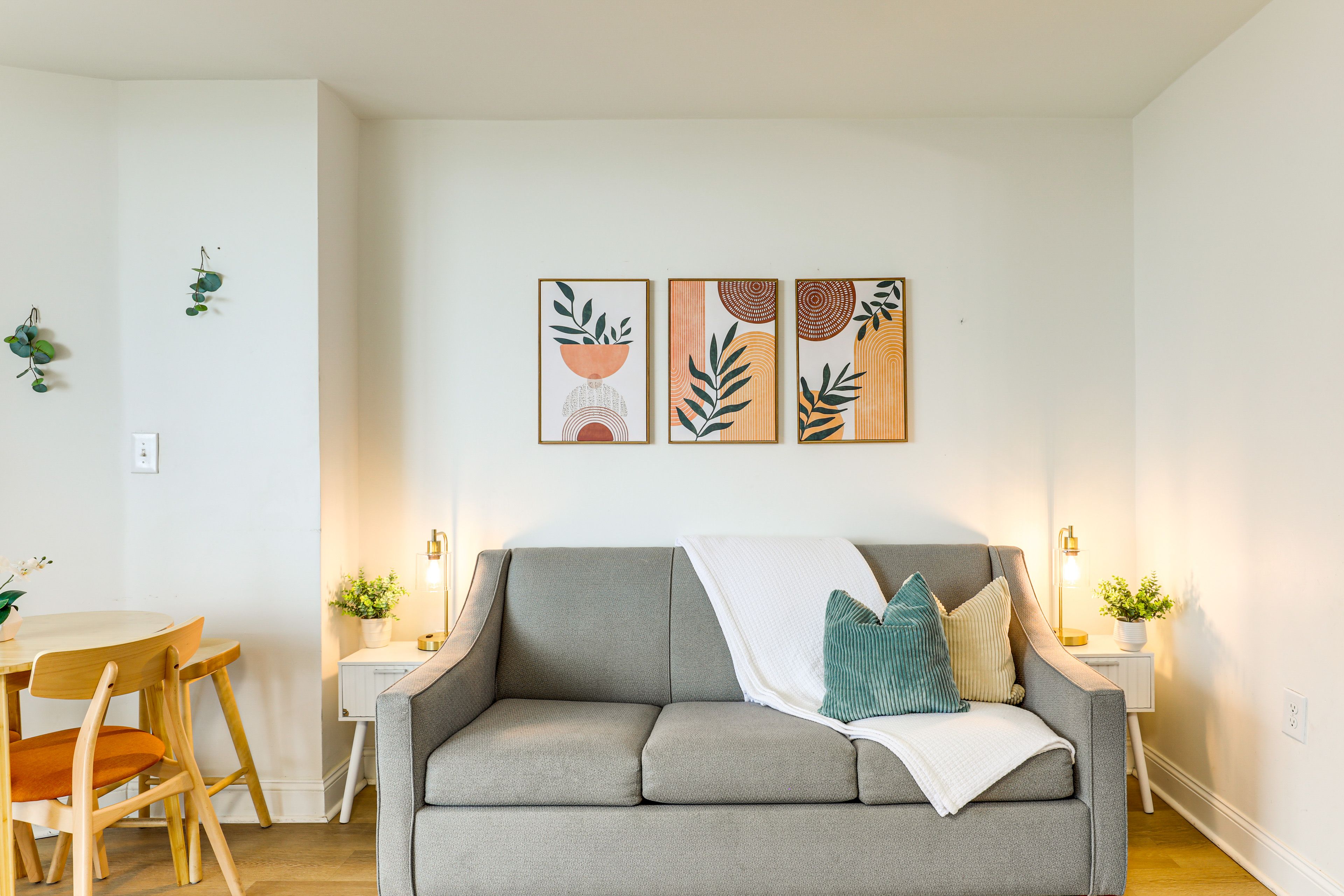 Living Room | Electric Fireplace | Dining Area