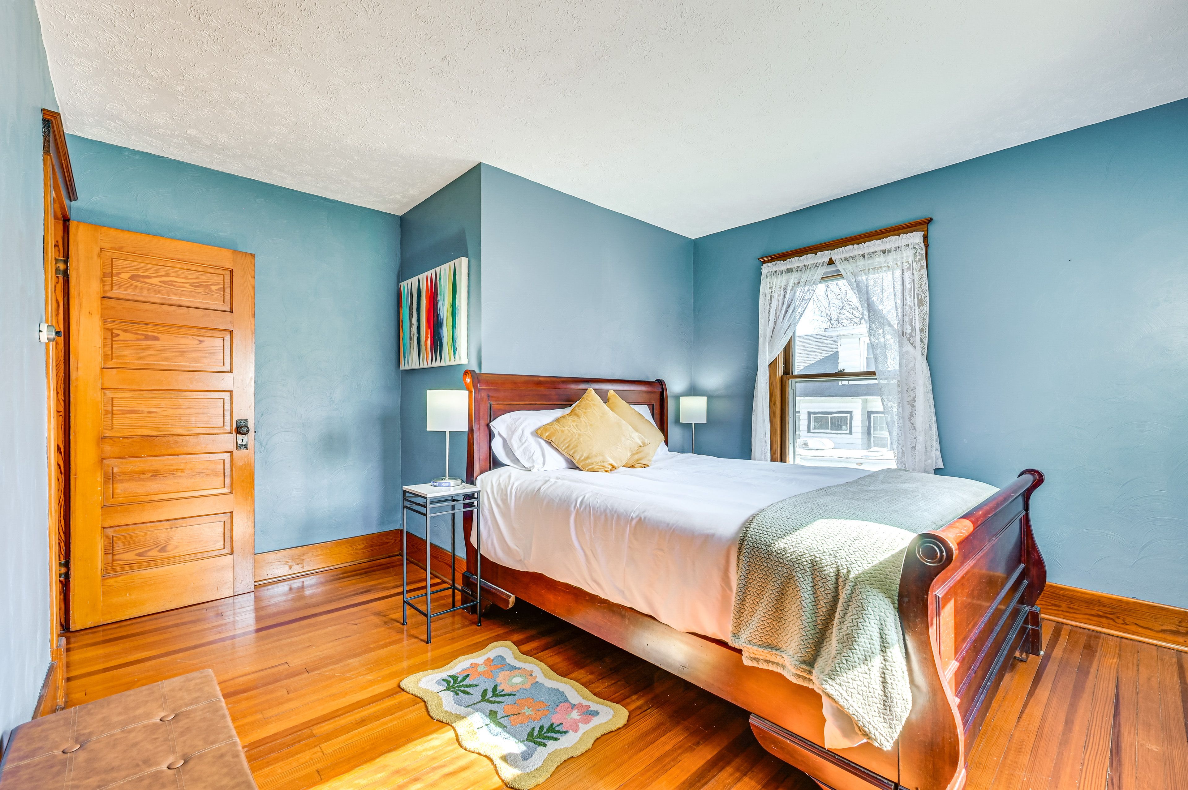 Bedroom 2 | Queen Bed | Linens Provided | Window A/C Unit | 2nd Floor