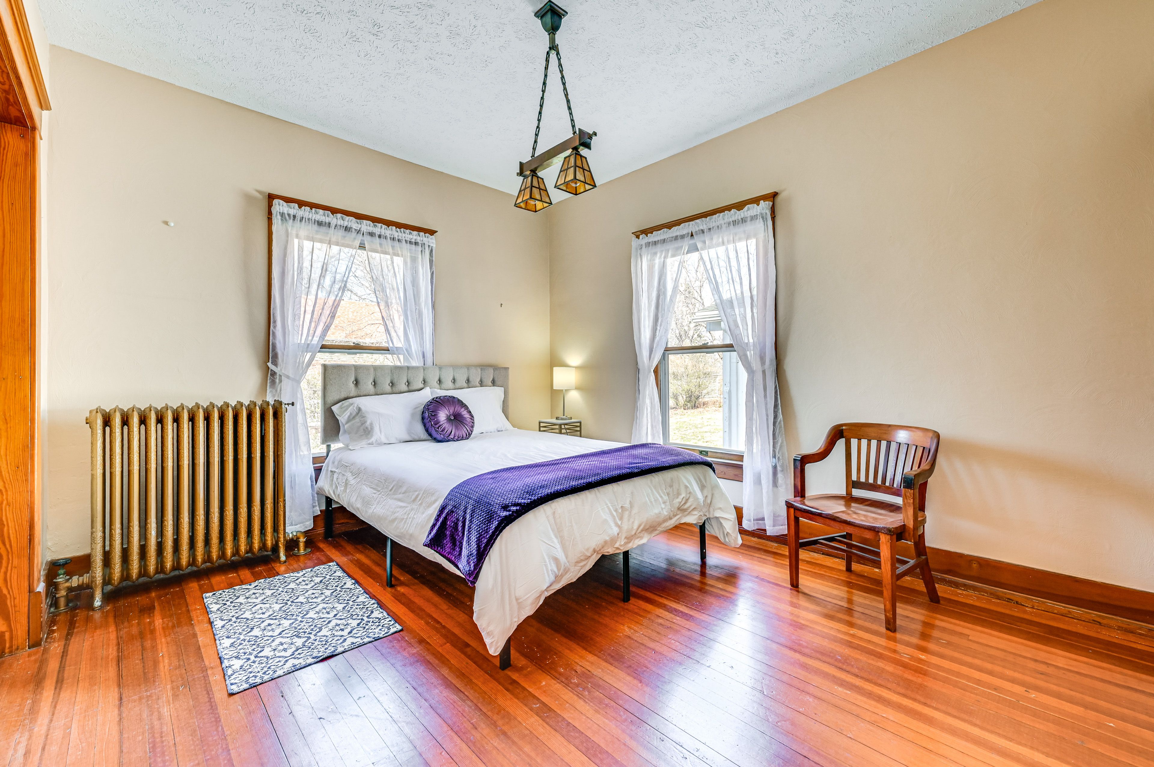 Bedroom 1 | Queen Bed | Portable Fan | 1st Floor