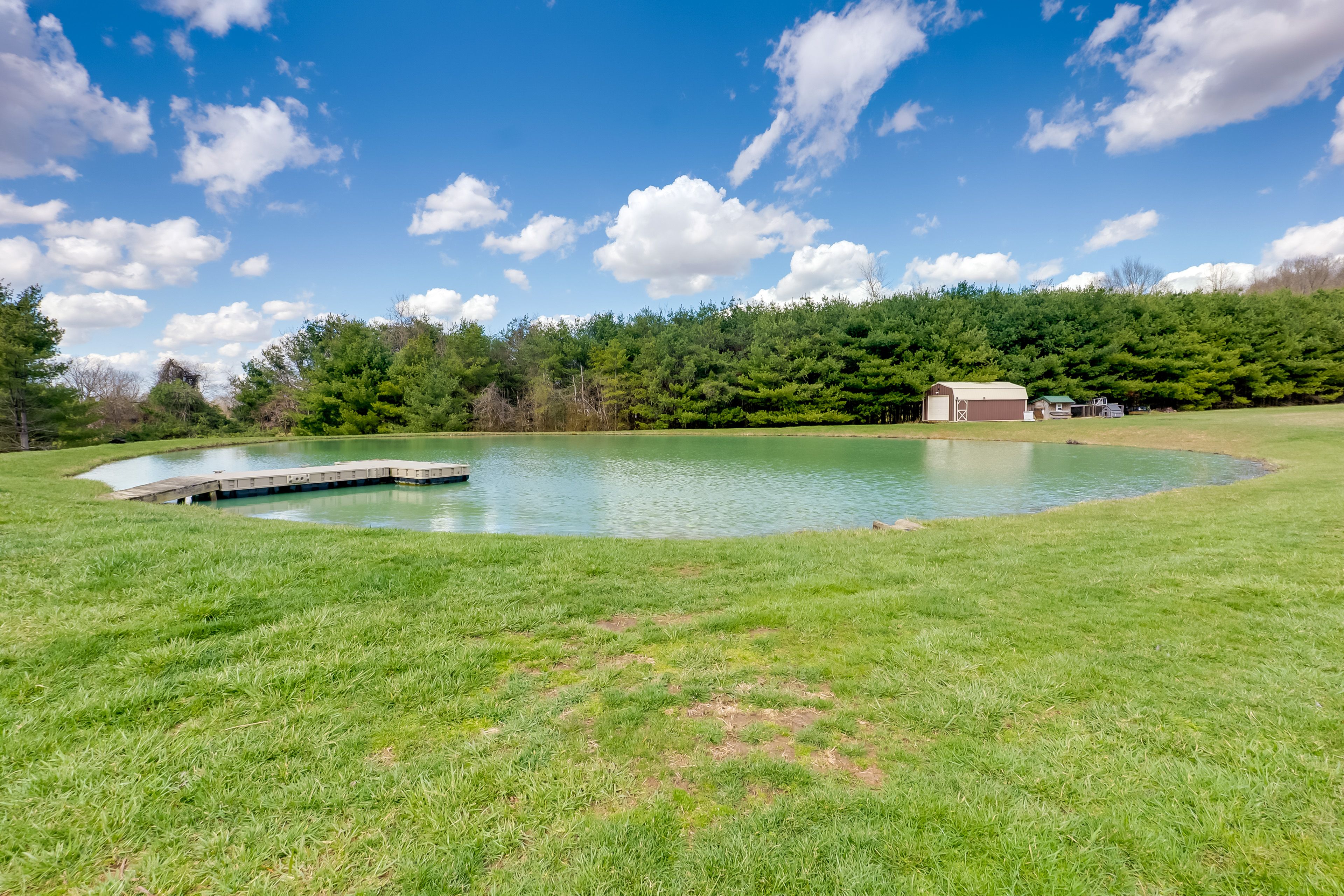 Spacious Property | Stocked Fishing Pond