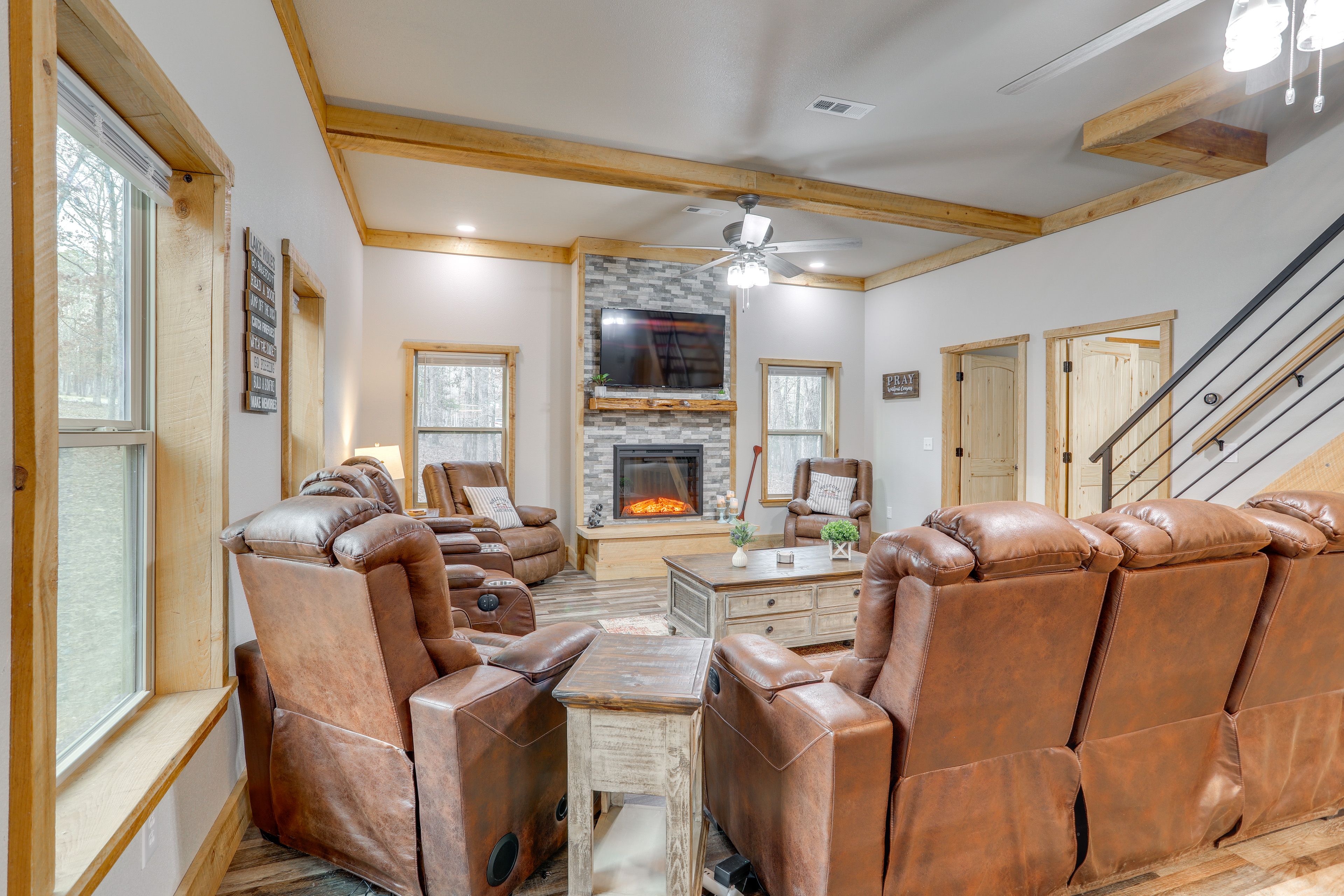 Living Room | Fireplace | Smart TV | 1st Floor