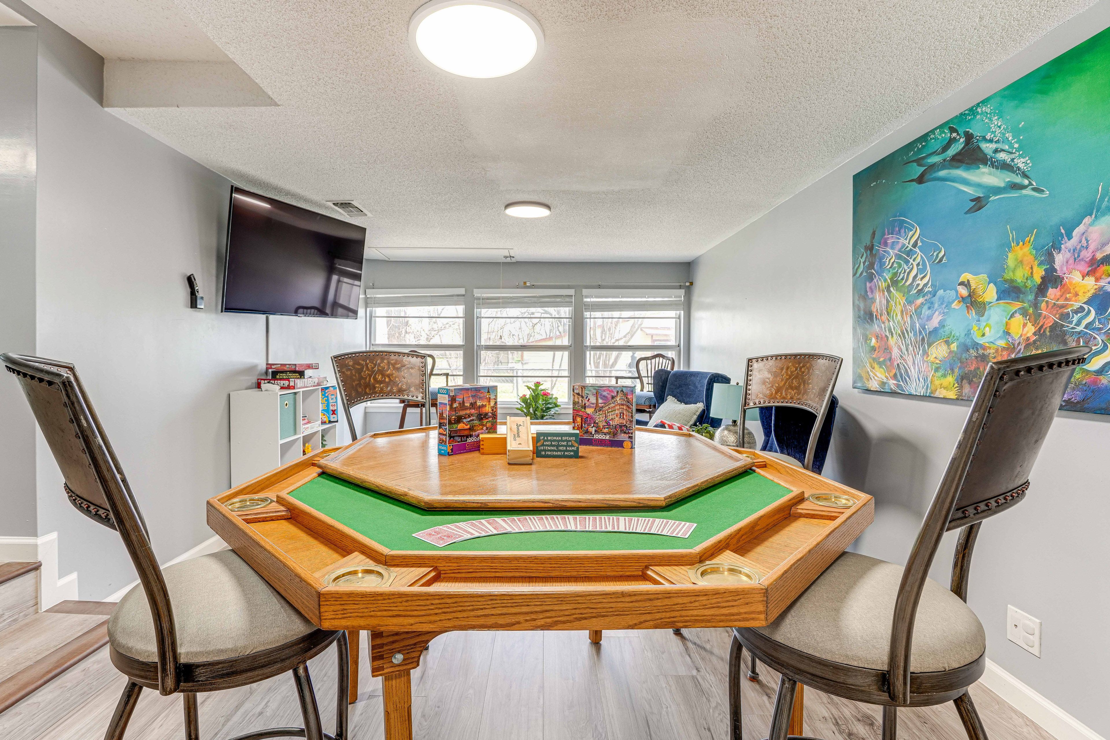 Game Room (2 Steps) | Single-Story Home | Free WiFi | Central A/C & Heating