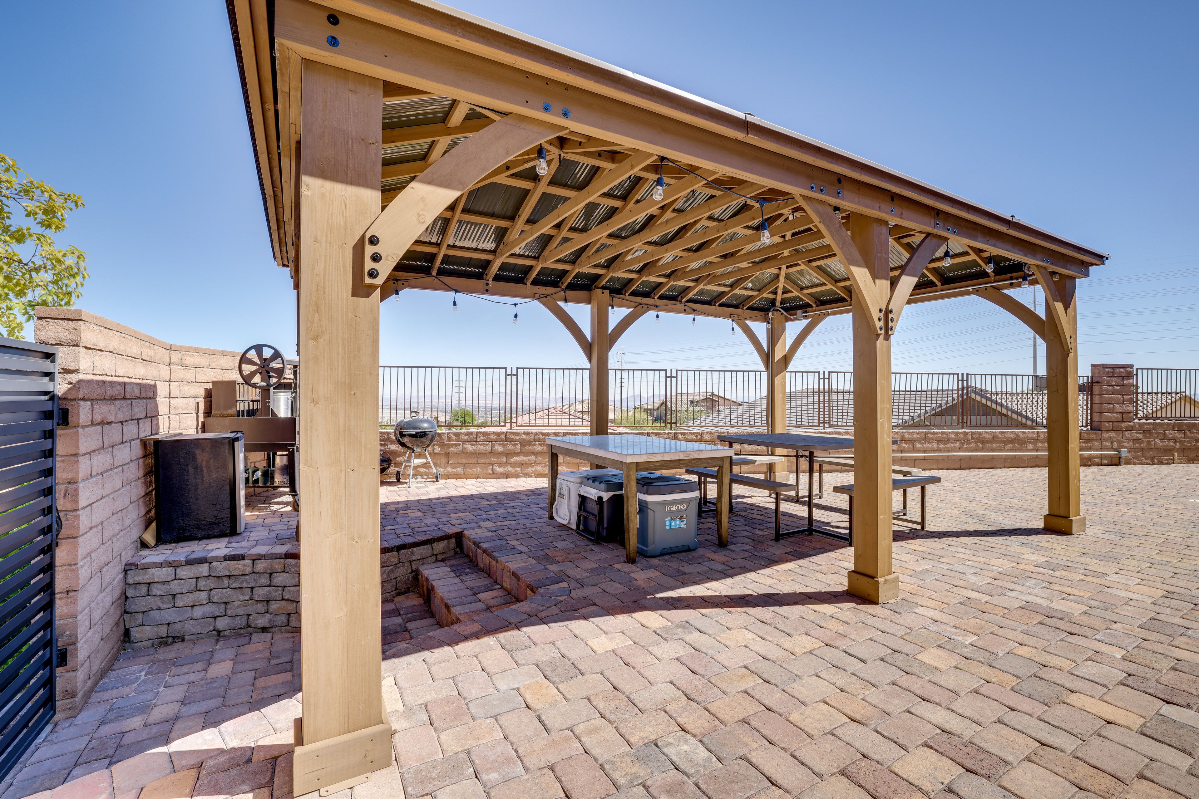 Pavilion | Charcoal Grill | Tables | Mountain & Valley Views