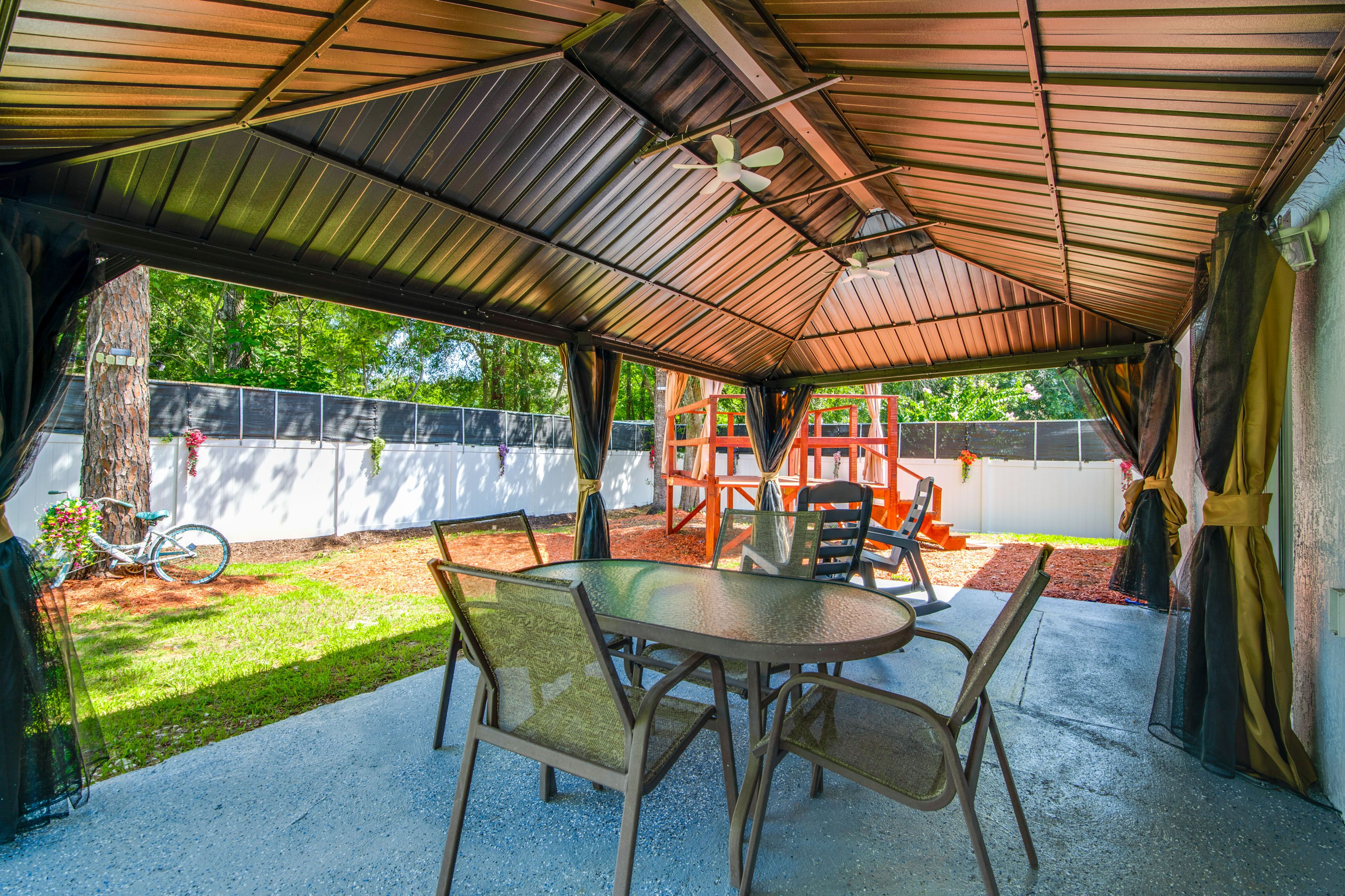 Covered Patio | Gas Grill | Rocking Chairs