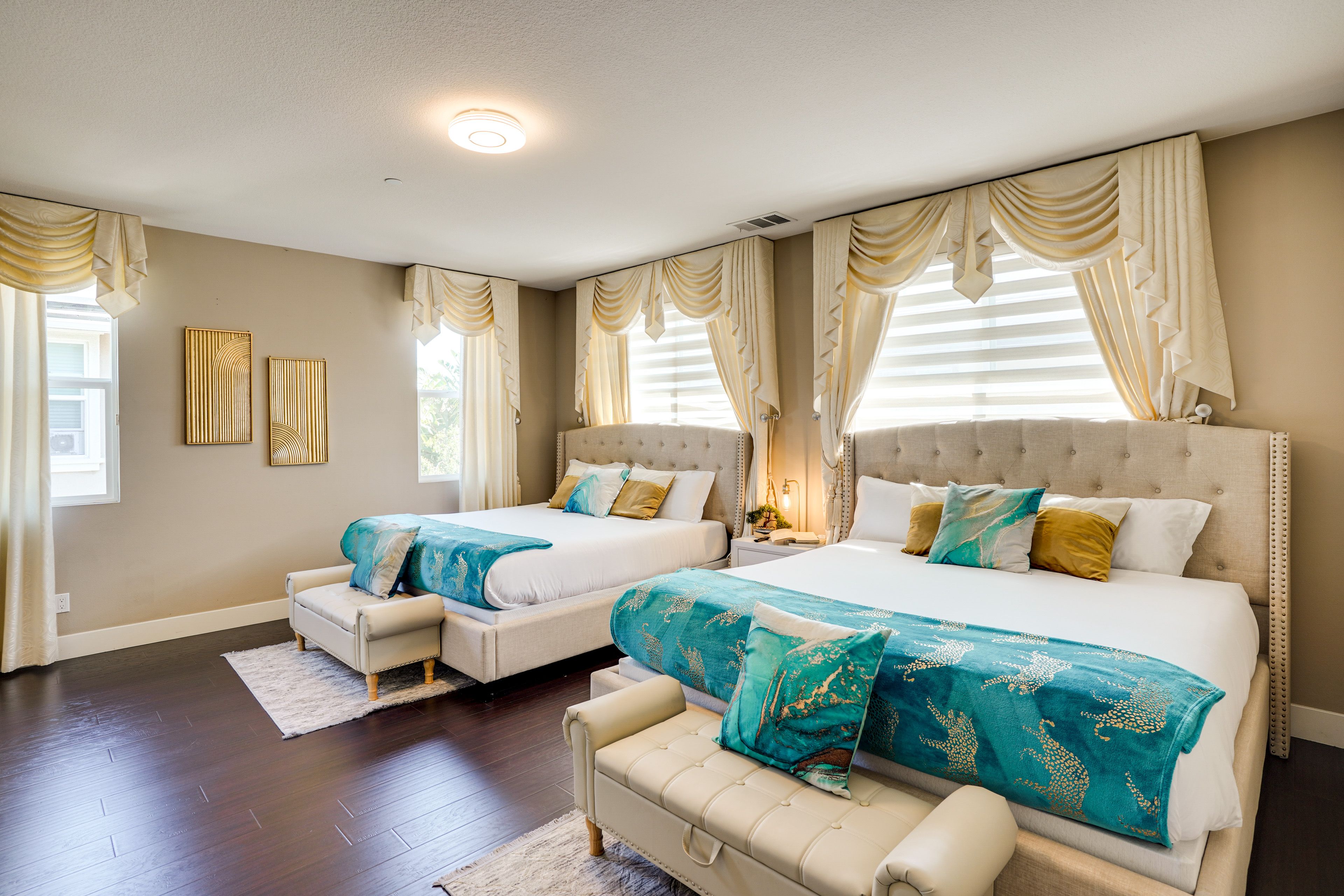 Bedroom 1 | 2nd Floor | 2 King Beds | Smart TV | Linens Provided