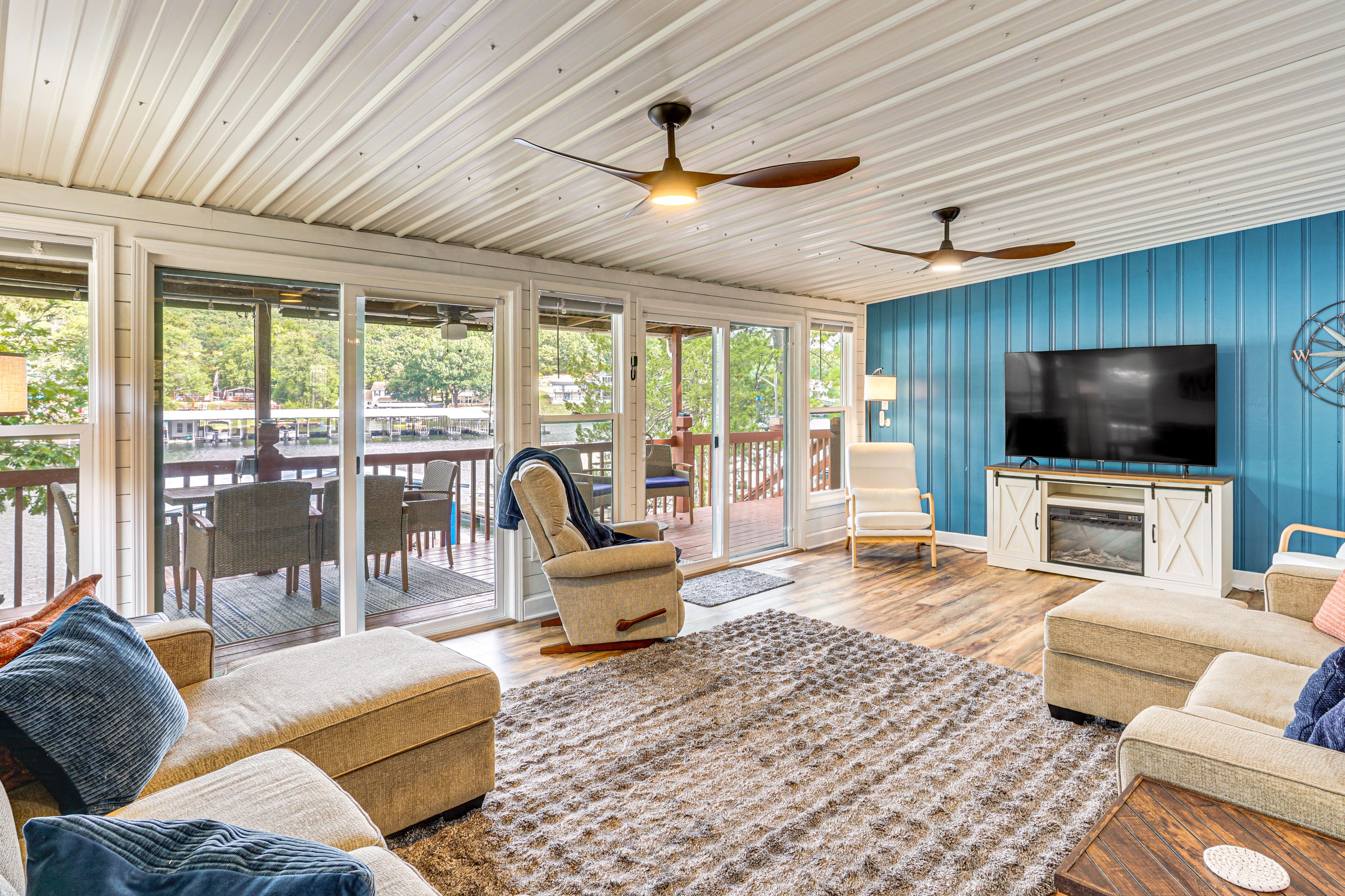 Living Room | Electric Fireplace | Smart TV | Picture Windows | Main Level