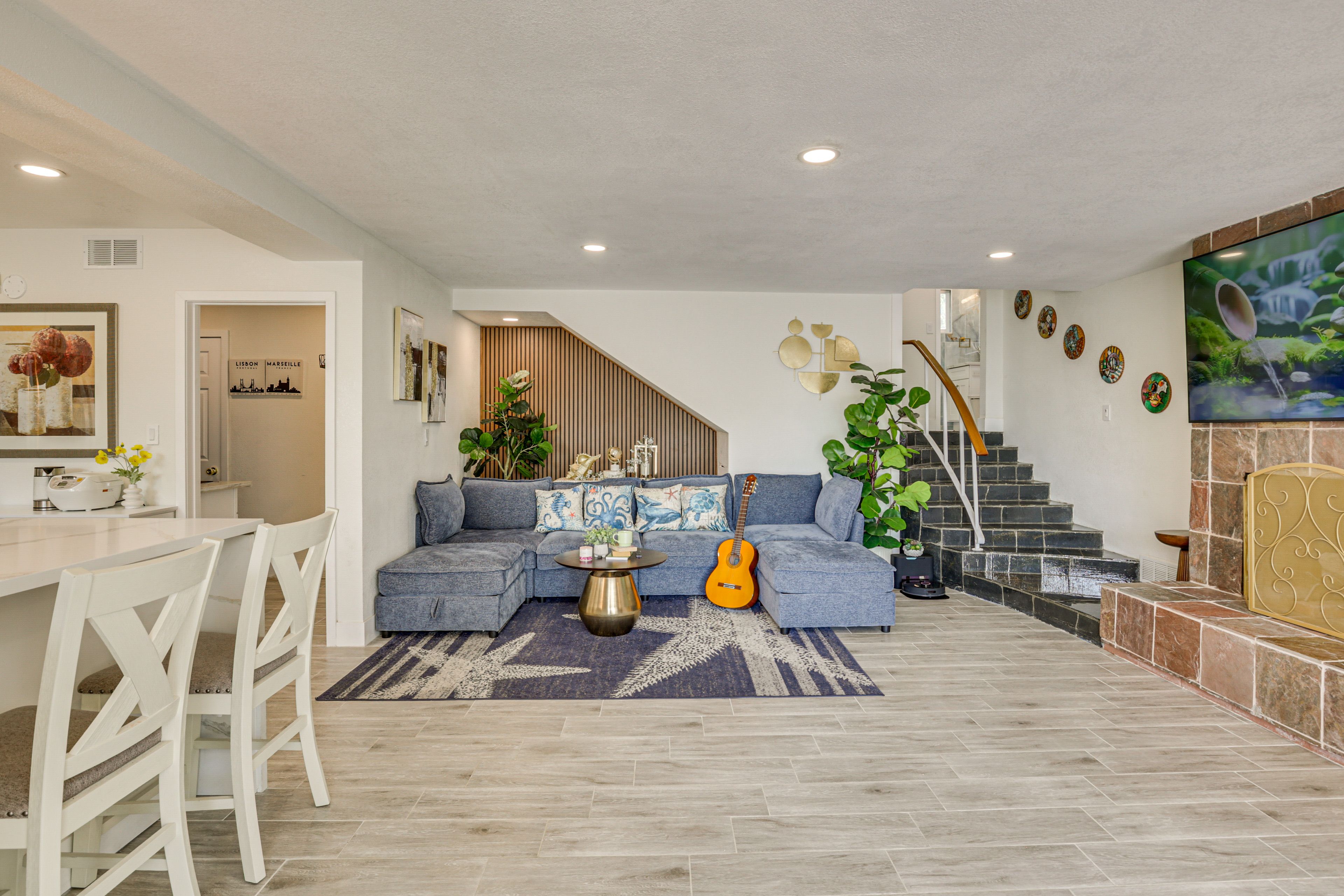 Living Room | Fireplace | Piano