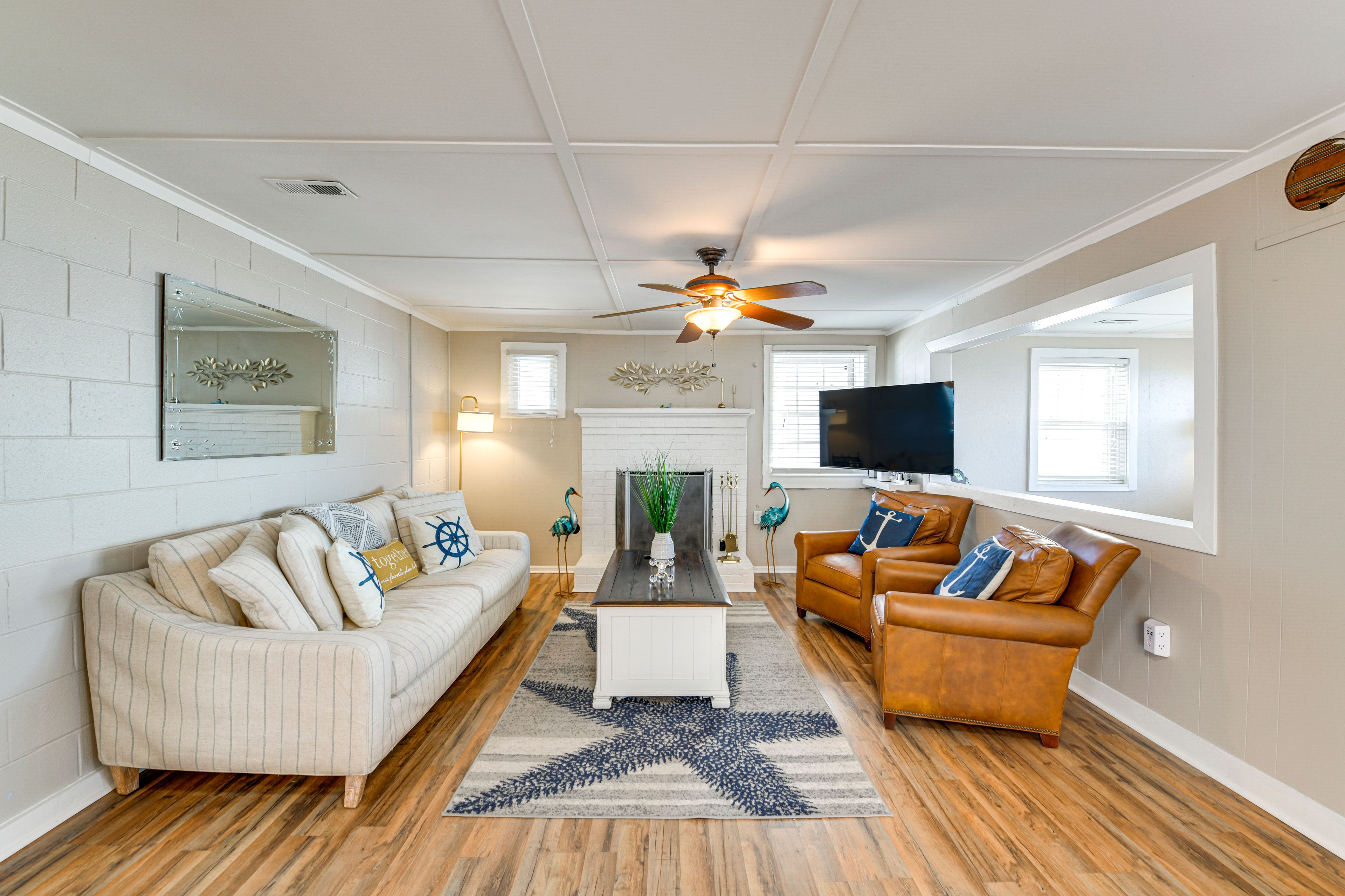 Living Room | Single-Story Home | Smart TV | Central A/C & Heating