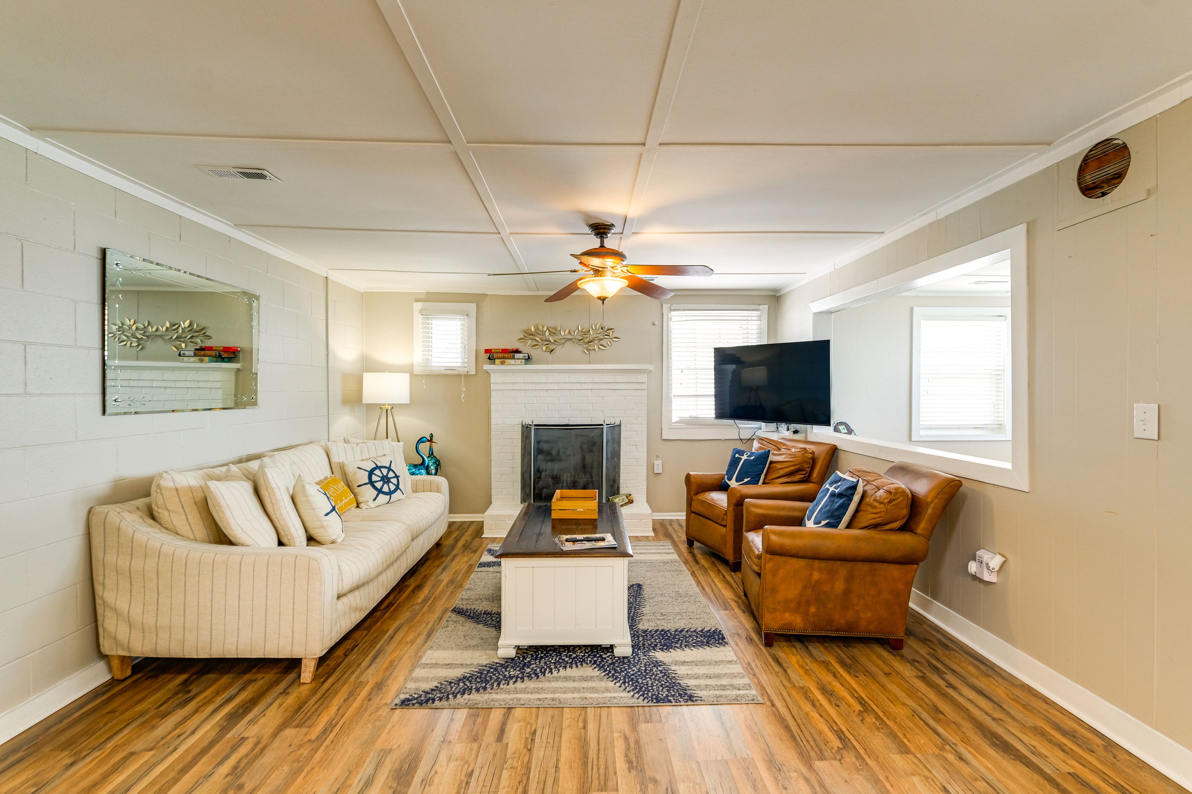 Living Room | Single-Story Home | Smart TV | Central A/C & Heating