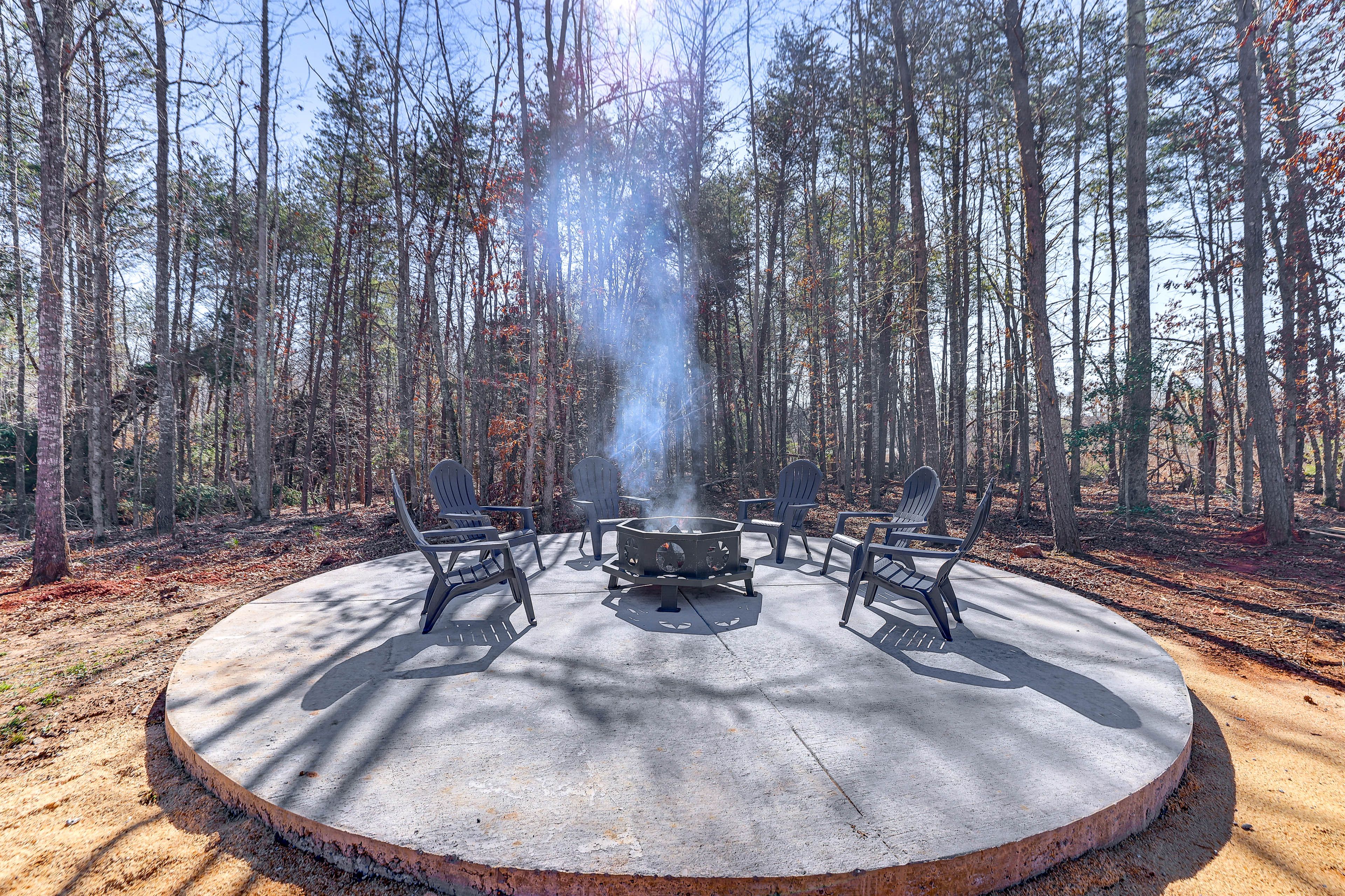 Wood-Burning Fire Pit | Wooded Surroundings