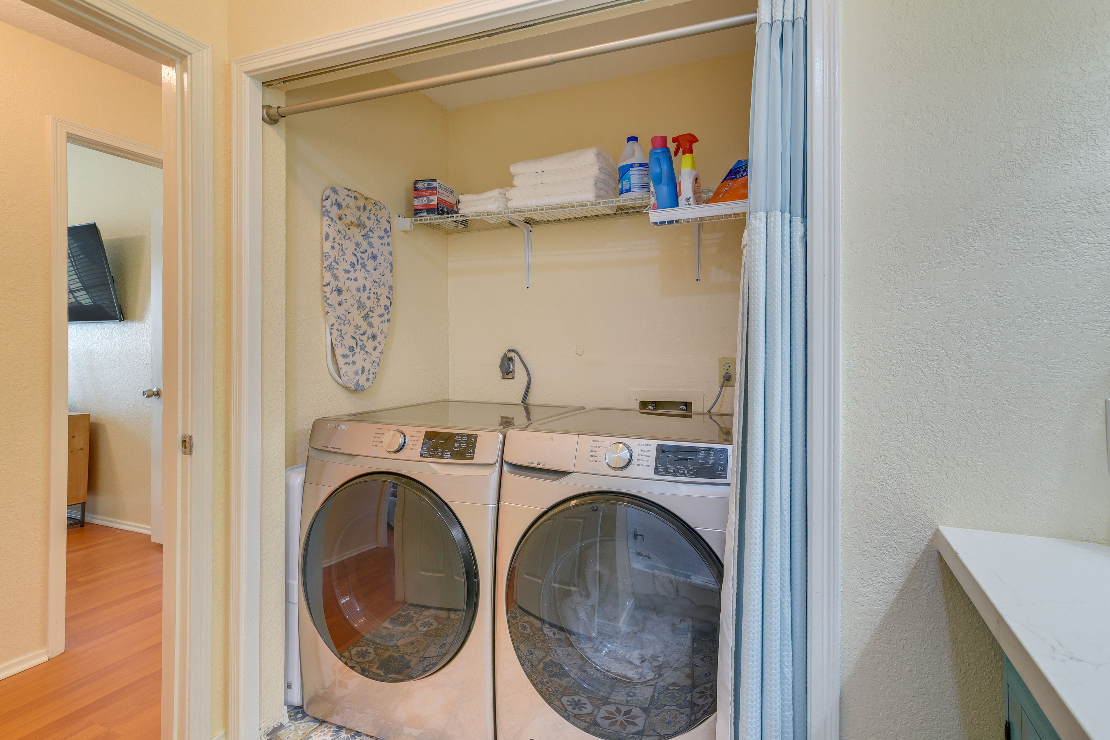 Laundry Closet | Detergent Provided | Iron/Board