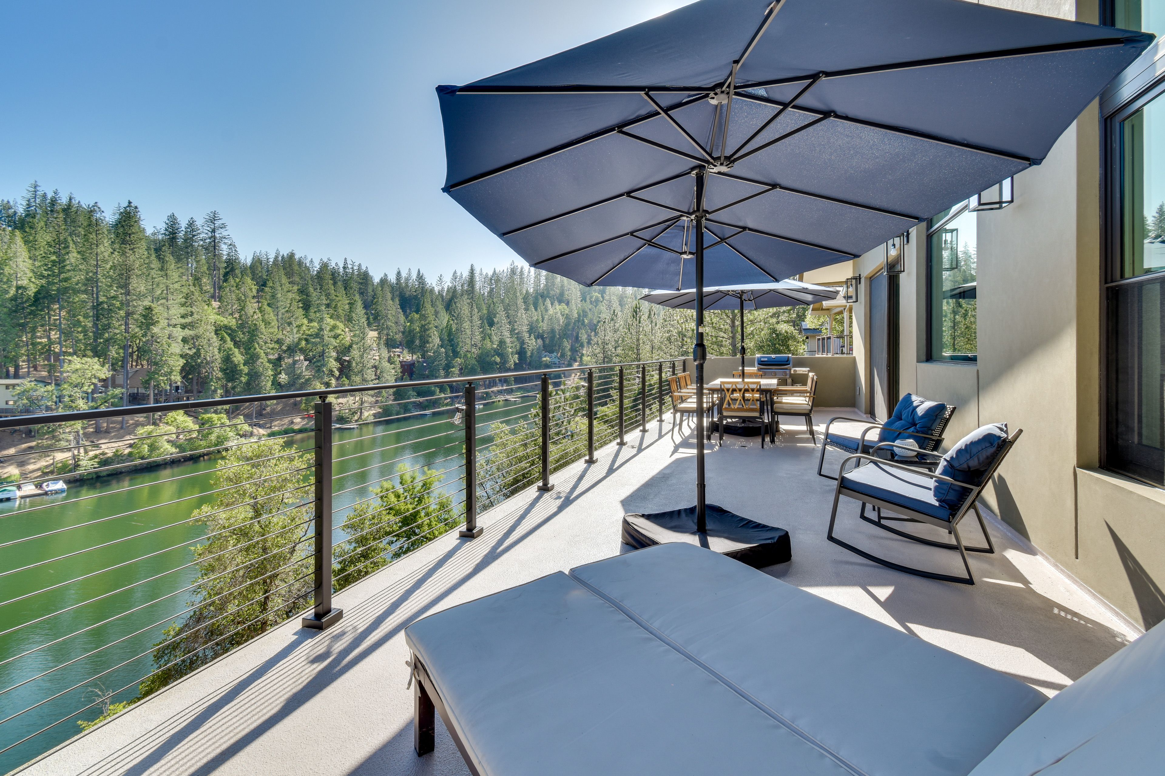 Balcony | Pine Mountain Lake Views | Gas Grill | Access From Kitchen