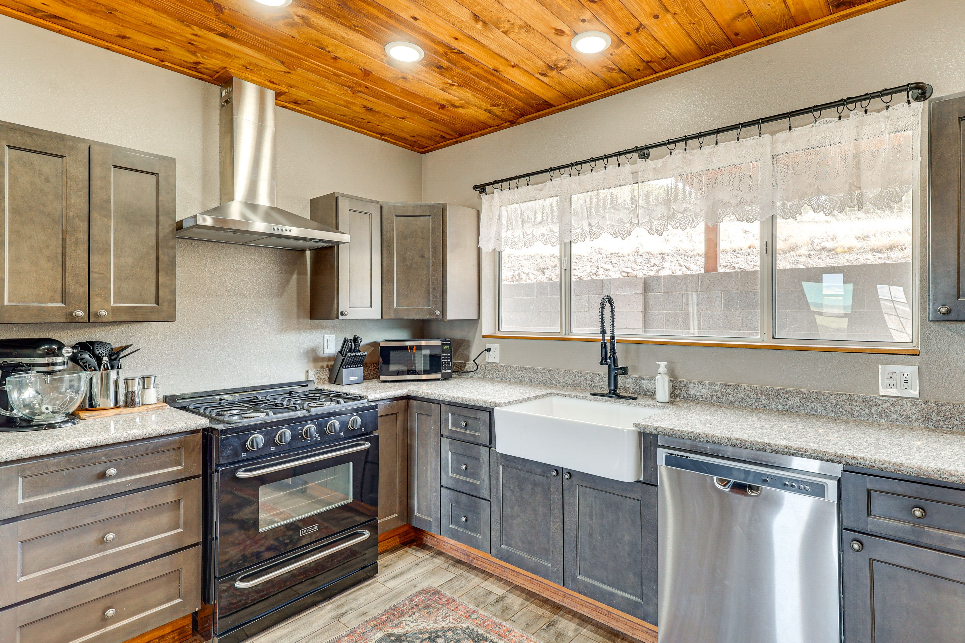 Kitchen | Refrigerator | Wood-Burning Stove | 1st Floor