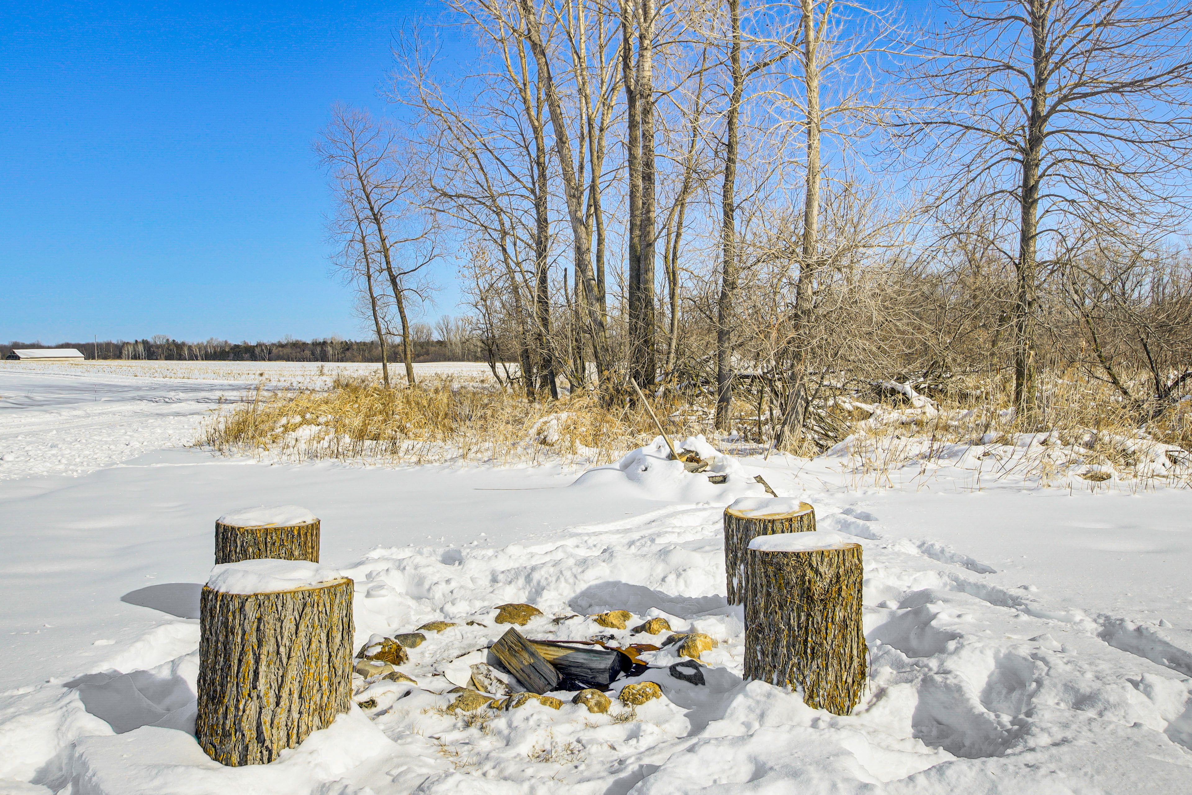Cabin Exterior | Wood-Burning Fire Pit | Private Yard