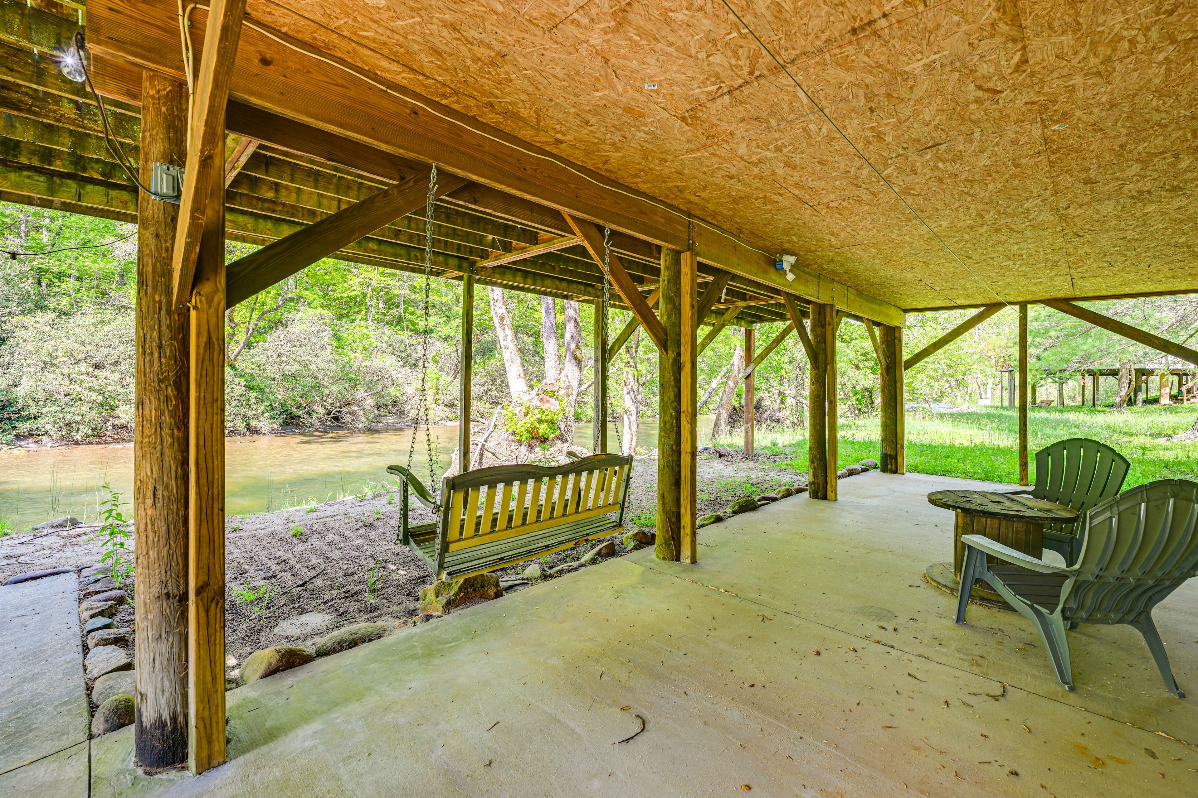 Covered Patio w/ Swing | Riverfront Property