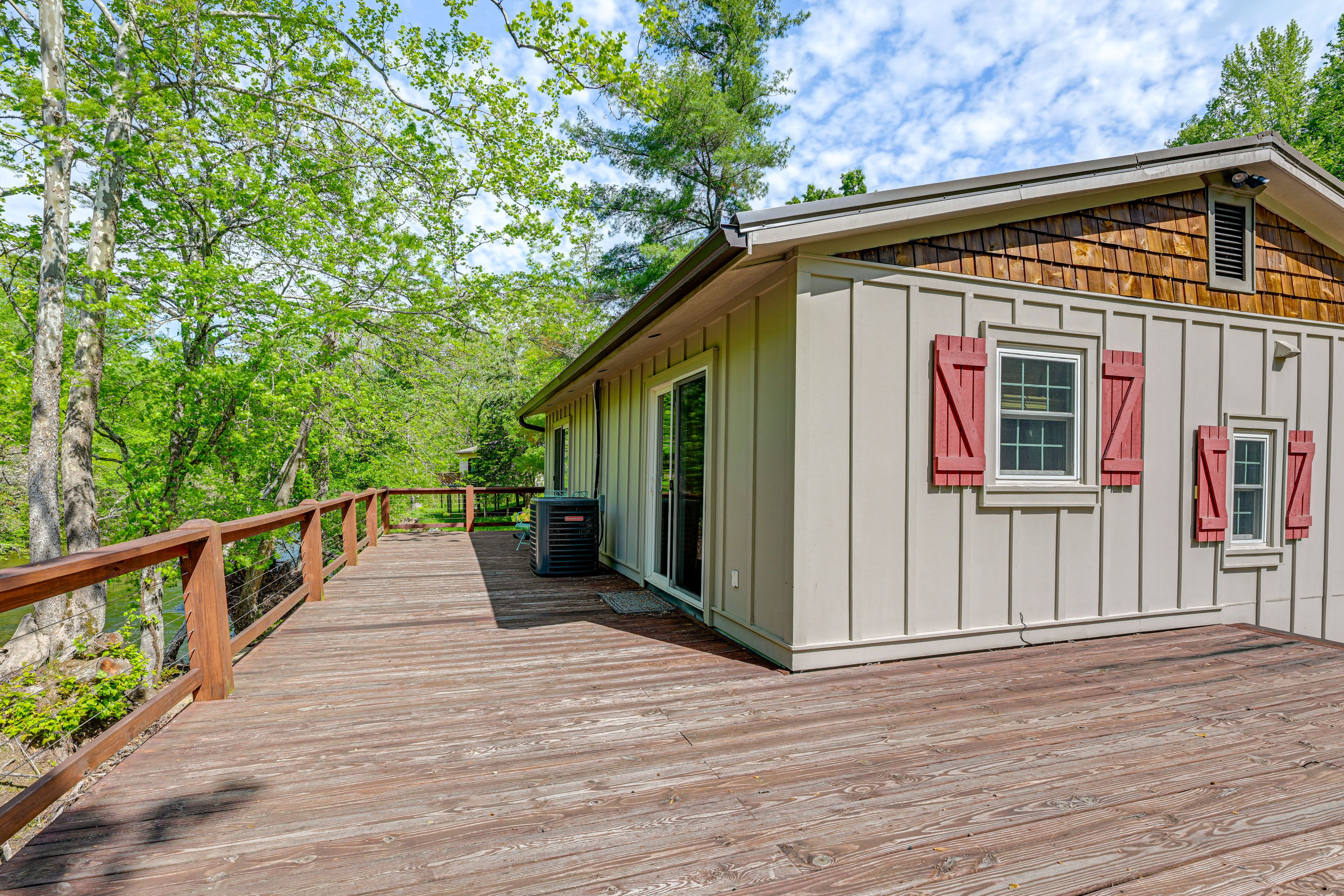 Wraparound Deck | Outdoor Seating & Dining | River & Mountain Views | Gas Grill