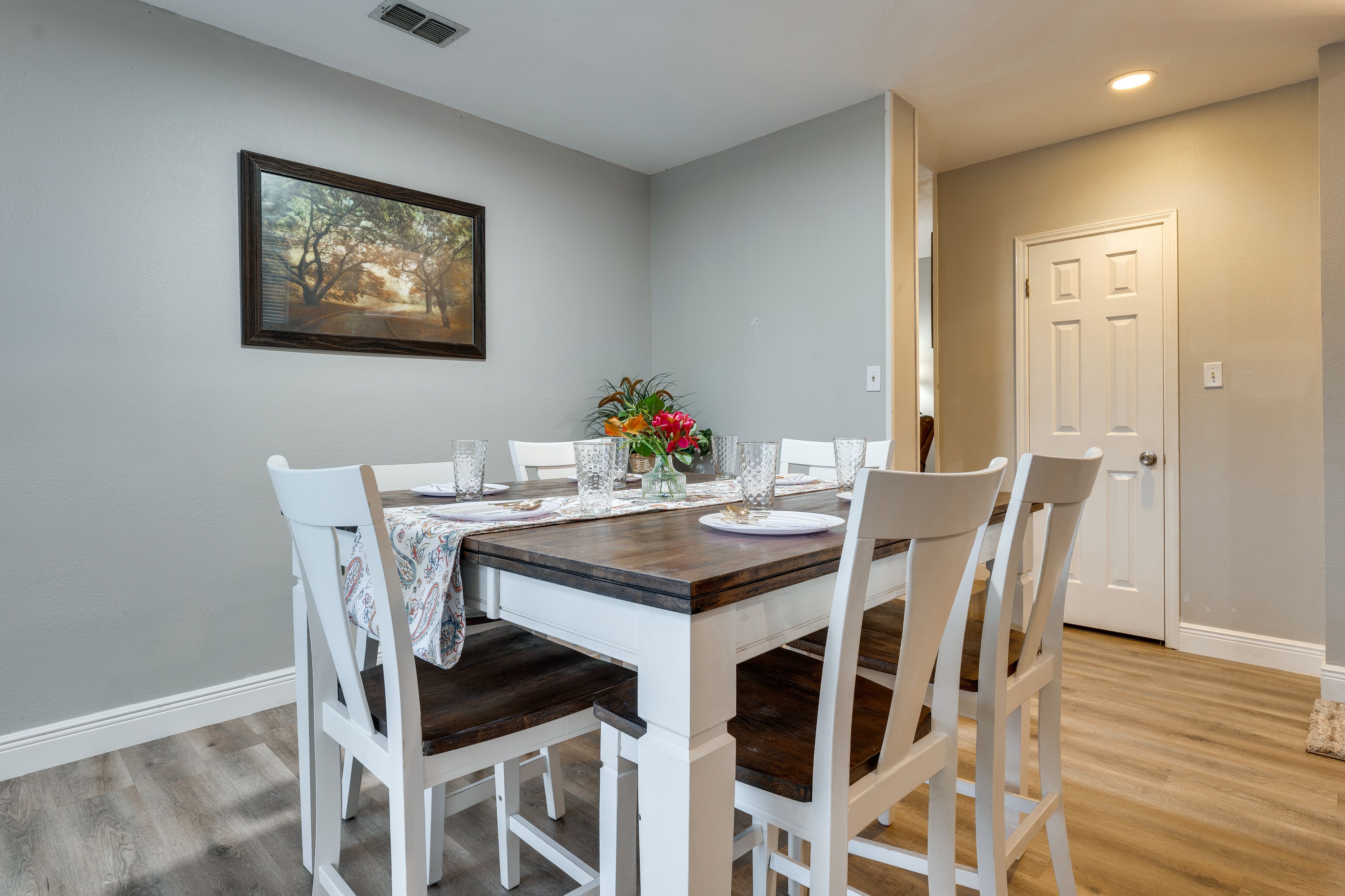 Formal Dining Room | Dishware & Flatware | Central A/C & Heat | 1st Floor