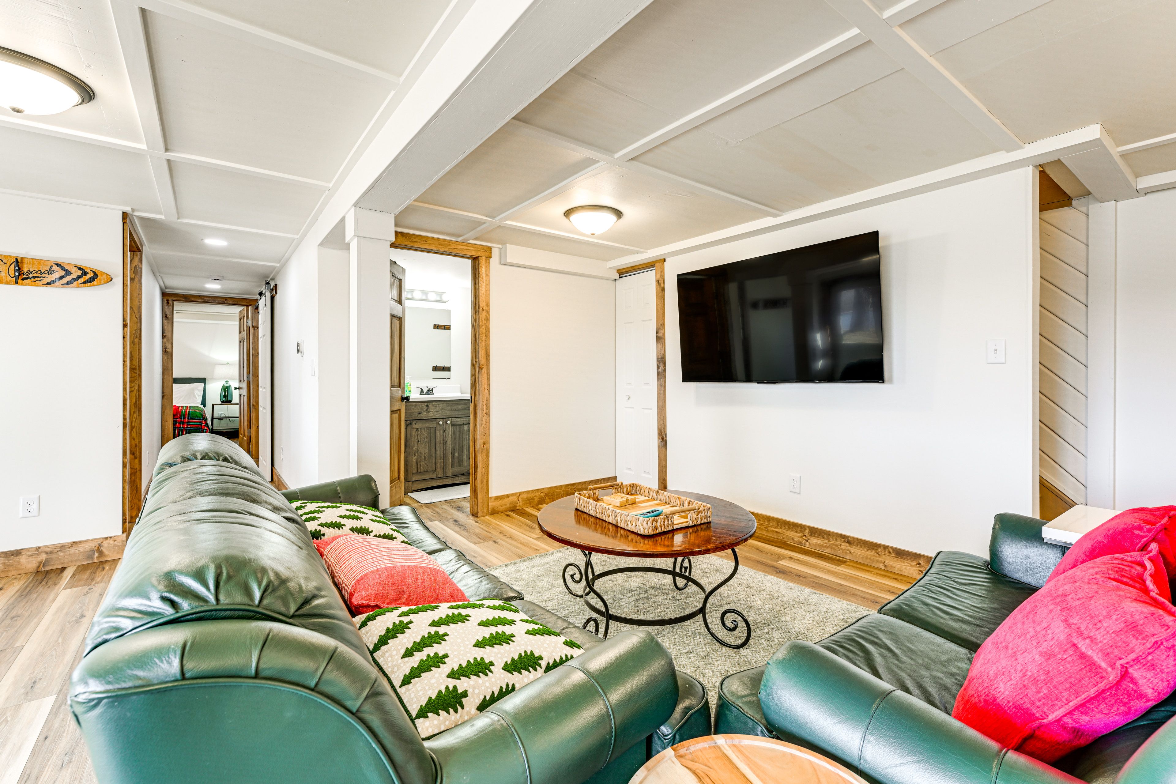 Downstairs Living Room | Lower Level | Fireplace | Foosball Table | Smart TV