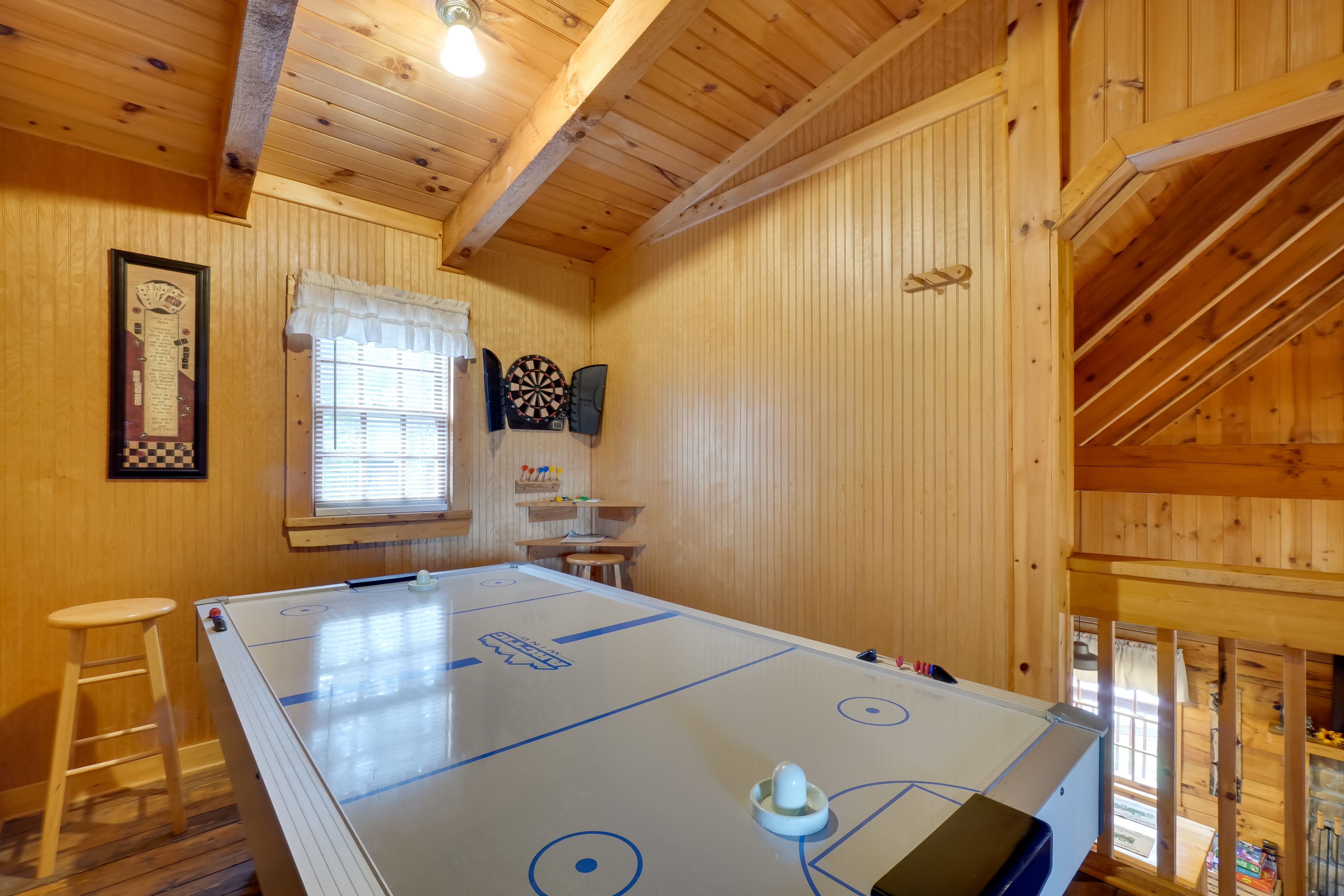 Game Room | 2nd Floor | Air Hockey Table | Dartboard | Connect 4
