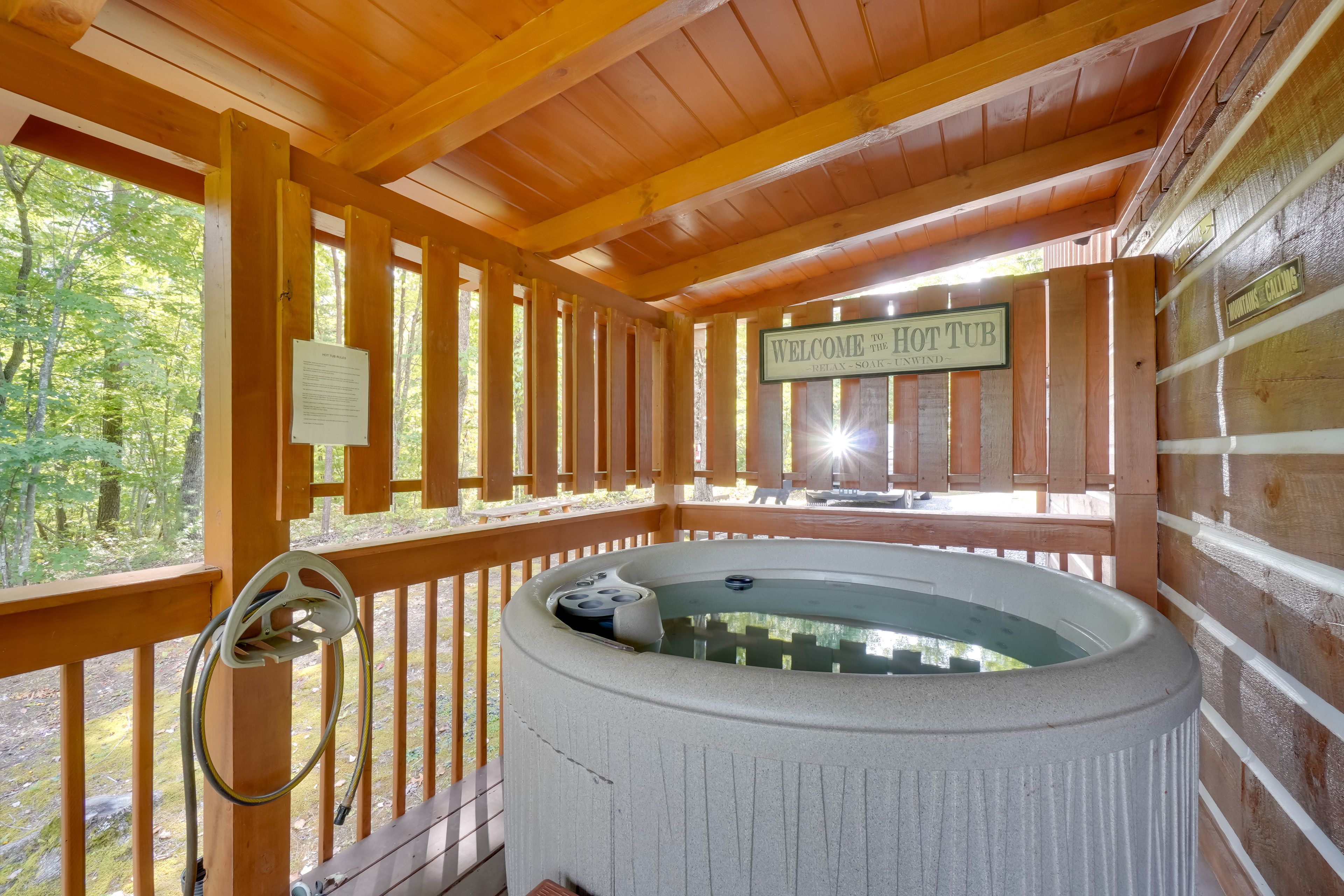 Covered Deck | Private Hot Tub