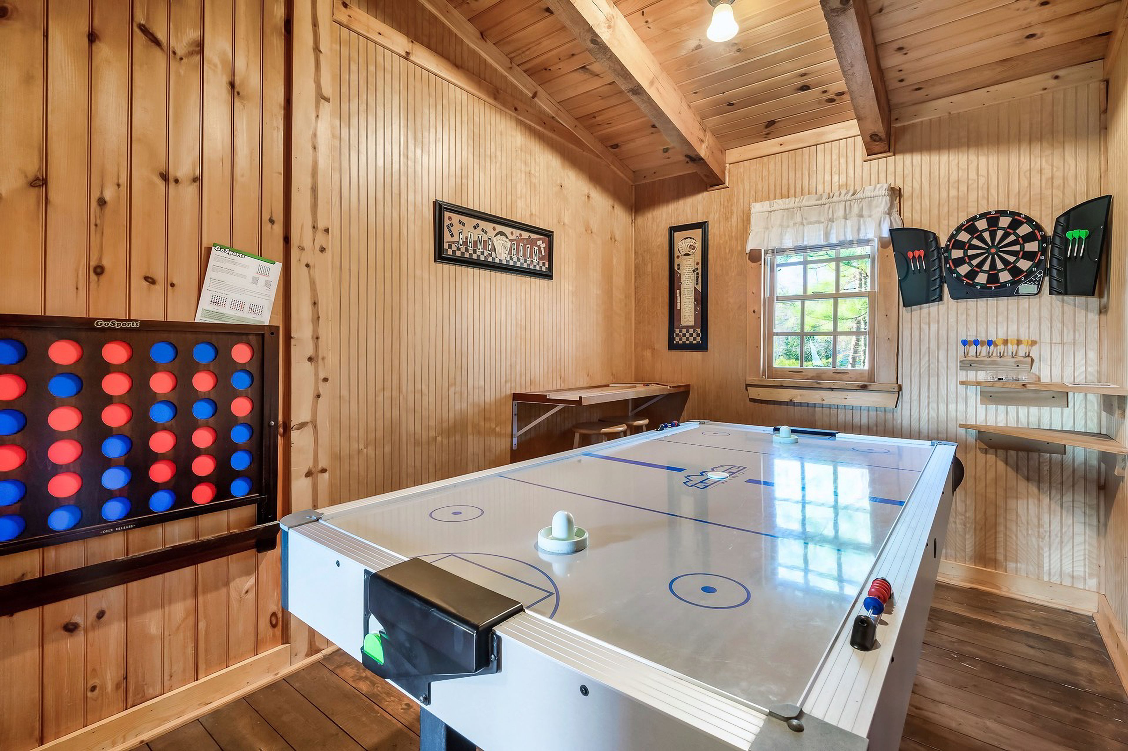 Game Room | 2nd Floor | Air Hockey Table | Dartboard | Connect 4