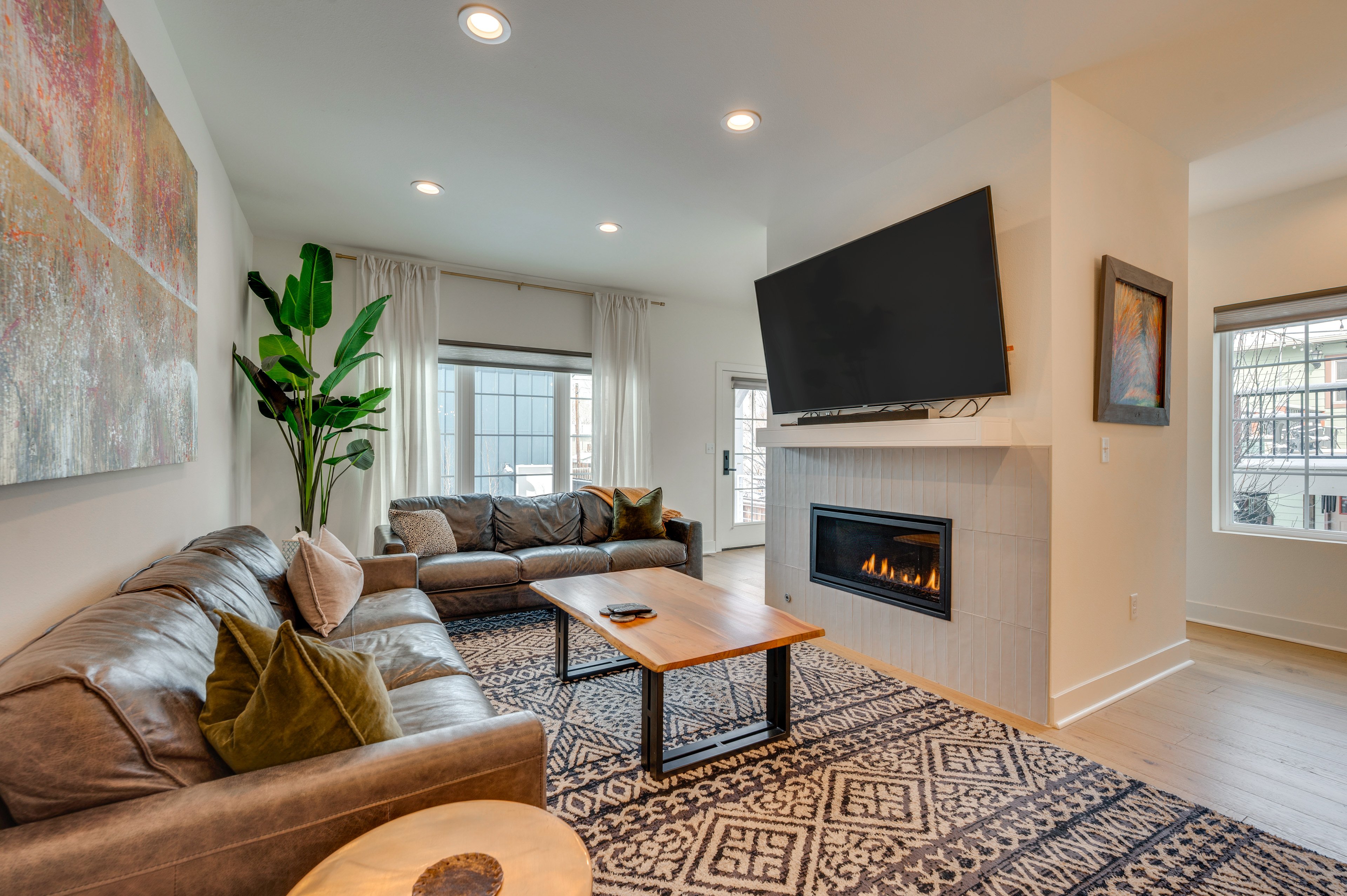 Living Room | Main Level | Free WiFi | Central Heat & A/C | Fireplace