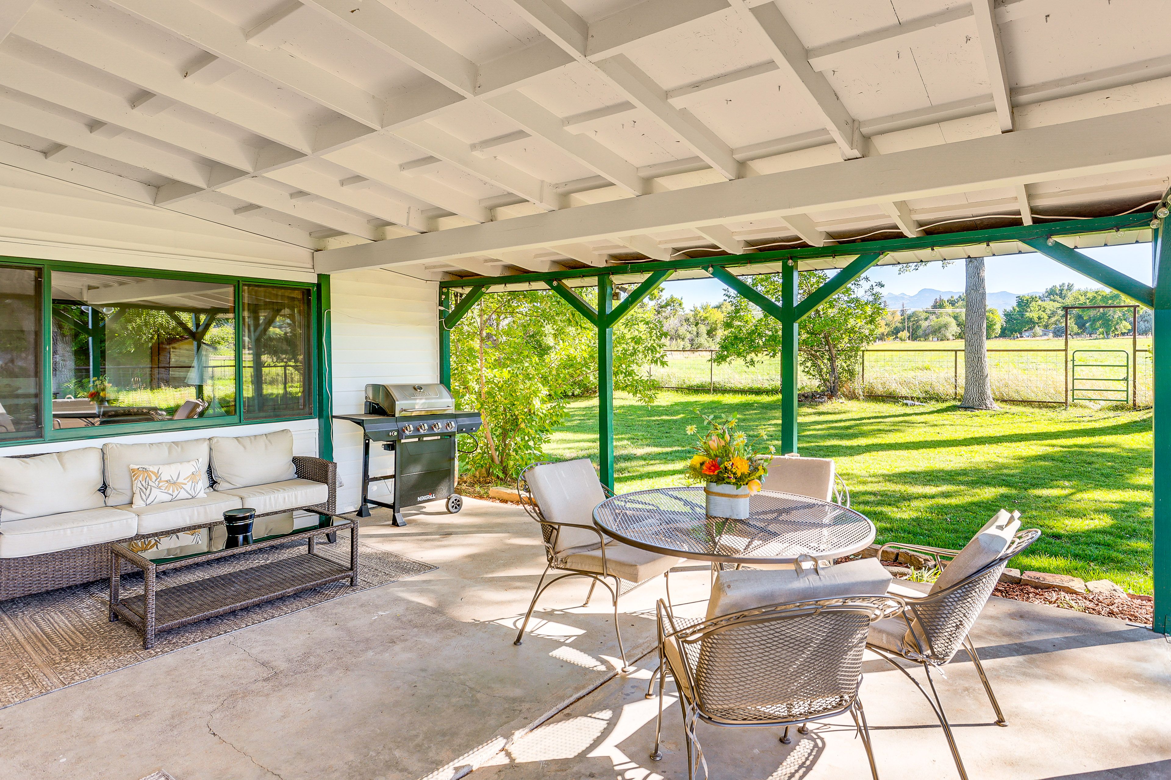 Covered Patio | Outdoor Dining | Gas Grill | Mountain Views