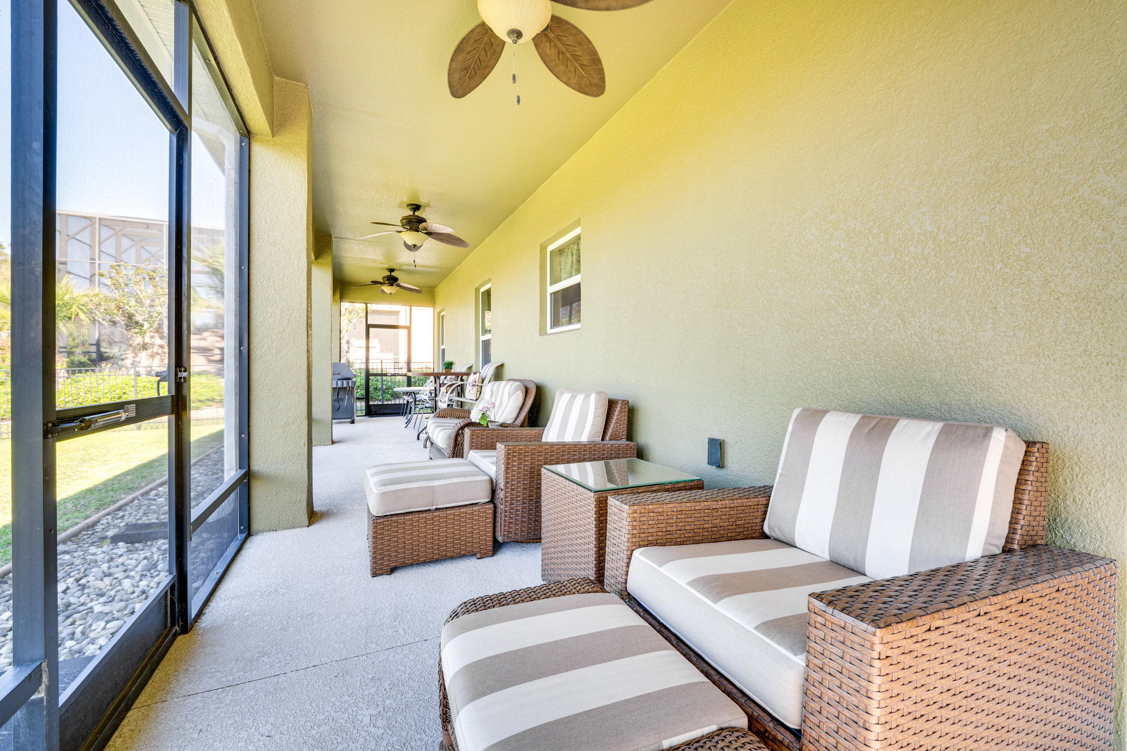 Screened Porch | Seating & Dining | Gas Grill | Water Views