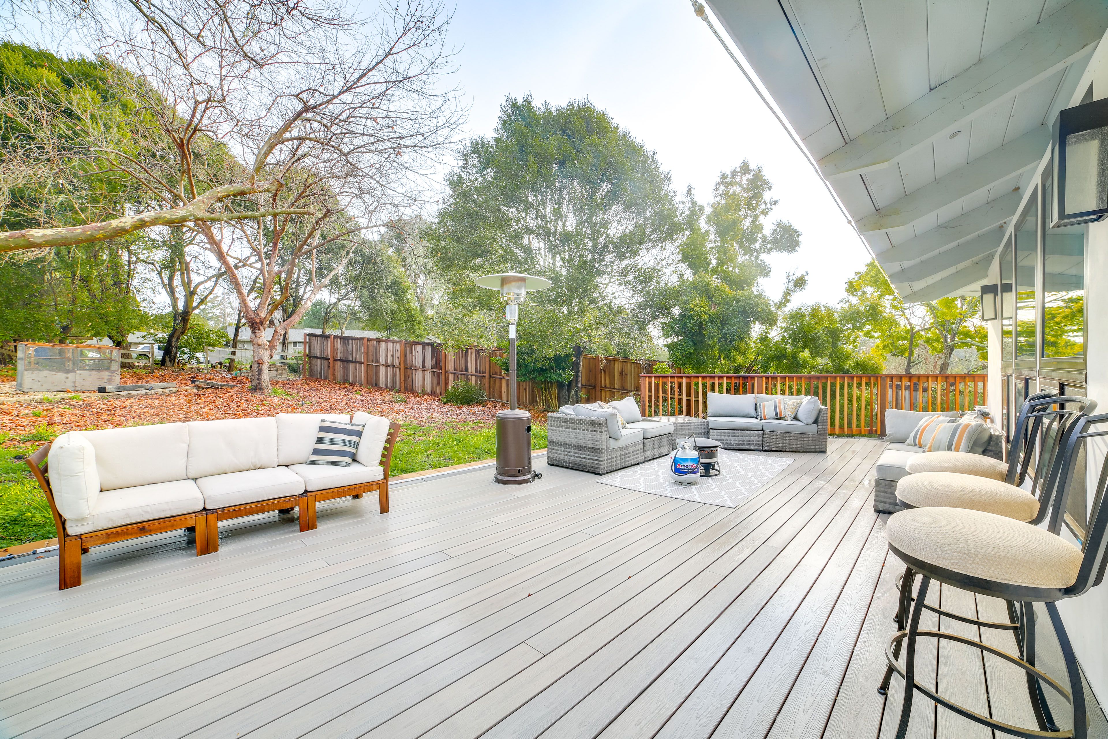 Private Deck/Yard | Seating | Gas Fire Pit