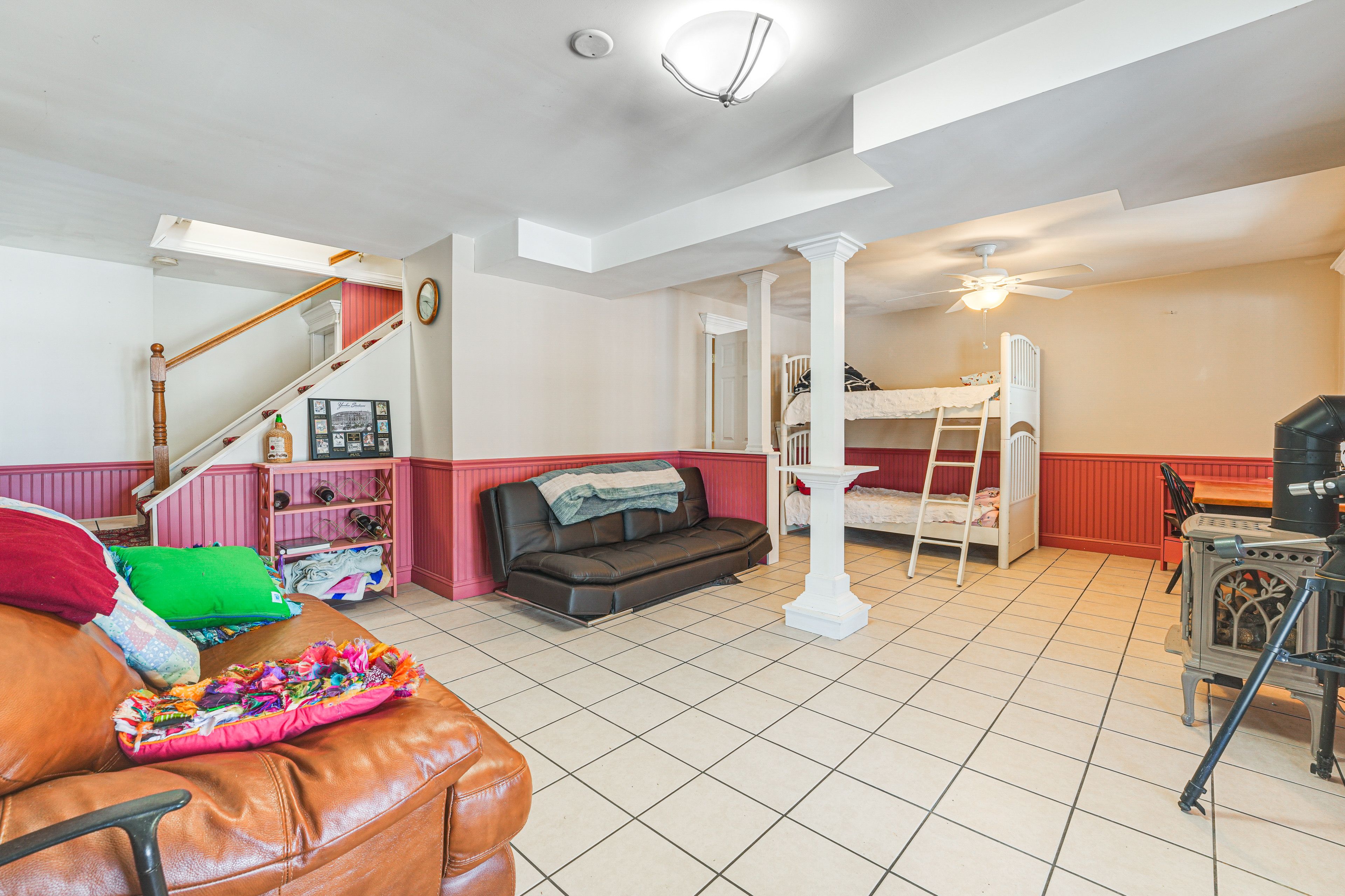 Bedroom 4 | Lower Level | Twin Bunk Bed | Full Futon | Linens Provided