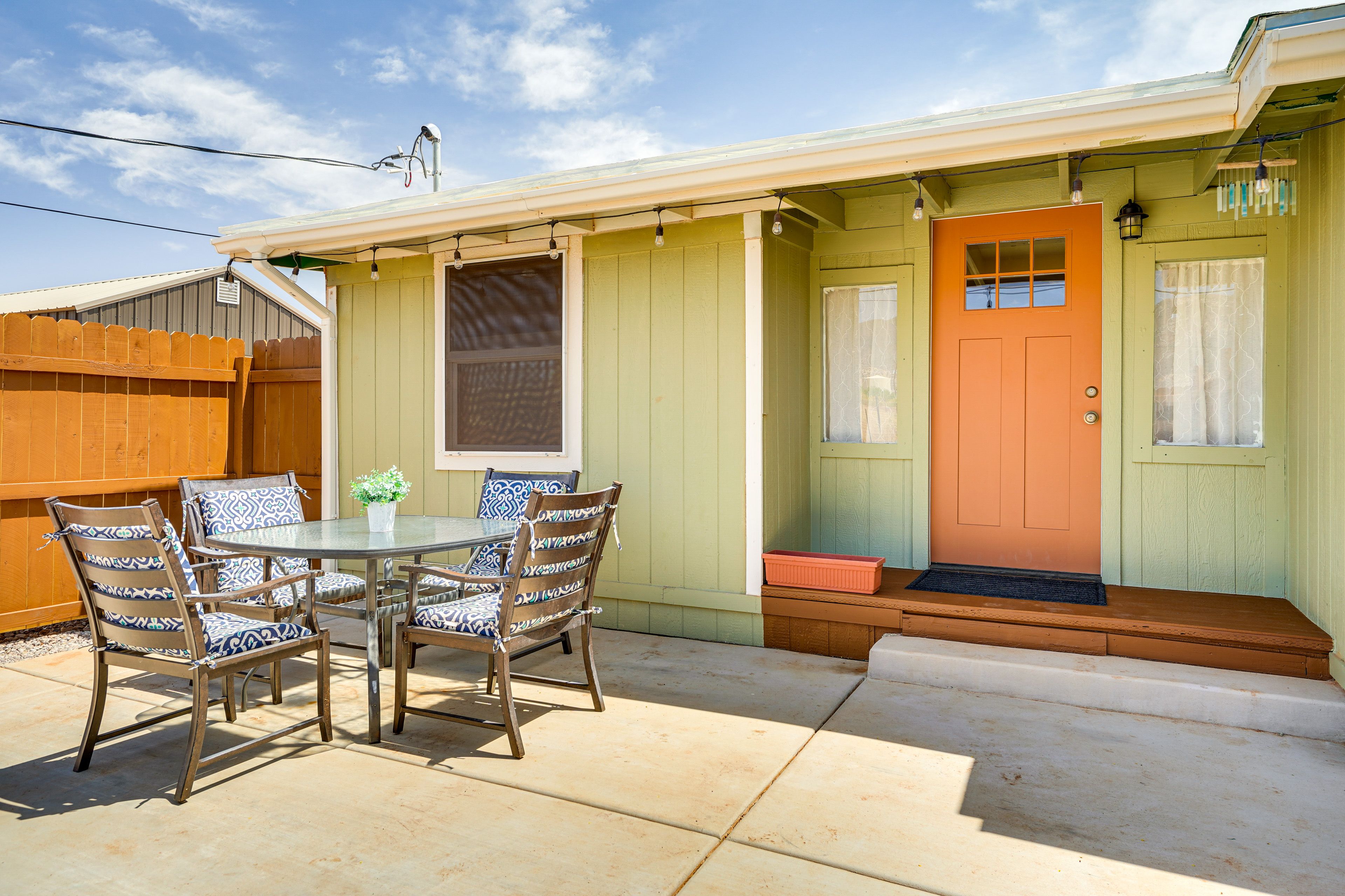 Private Patio | Back Entryway | 2 Steps to Enter