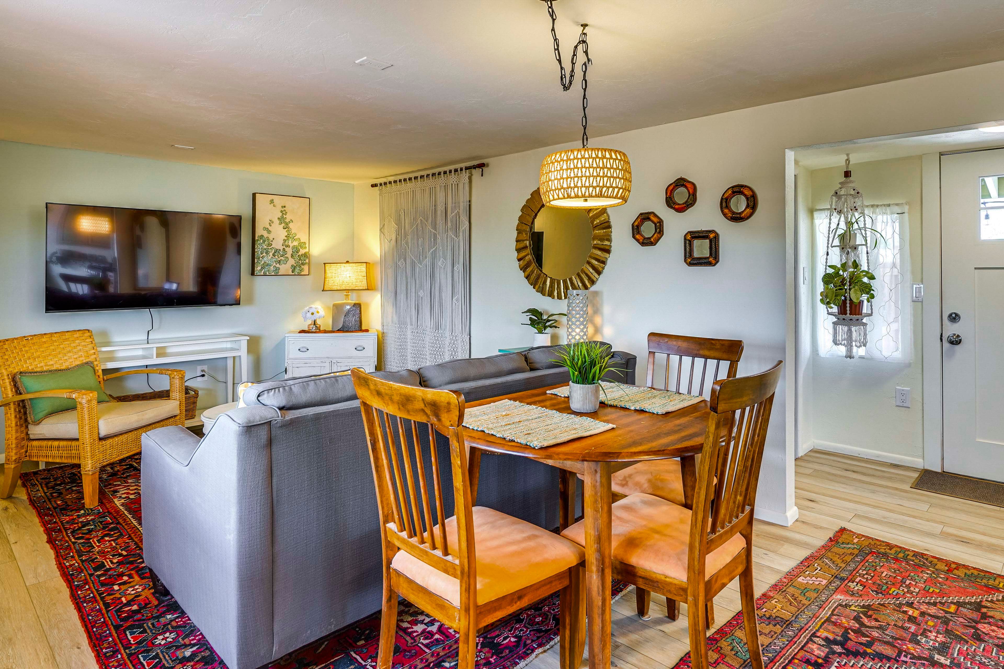 Dining Area | Dishware & Flatware | Mini Split A/C & Heating