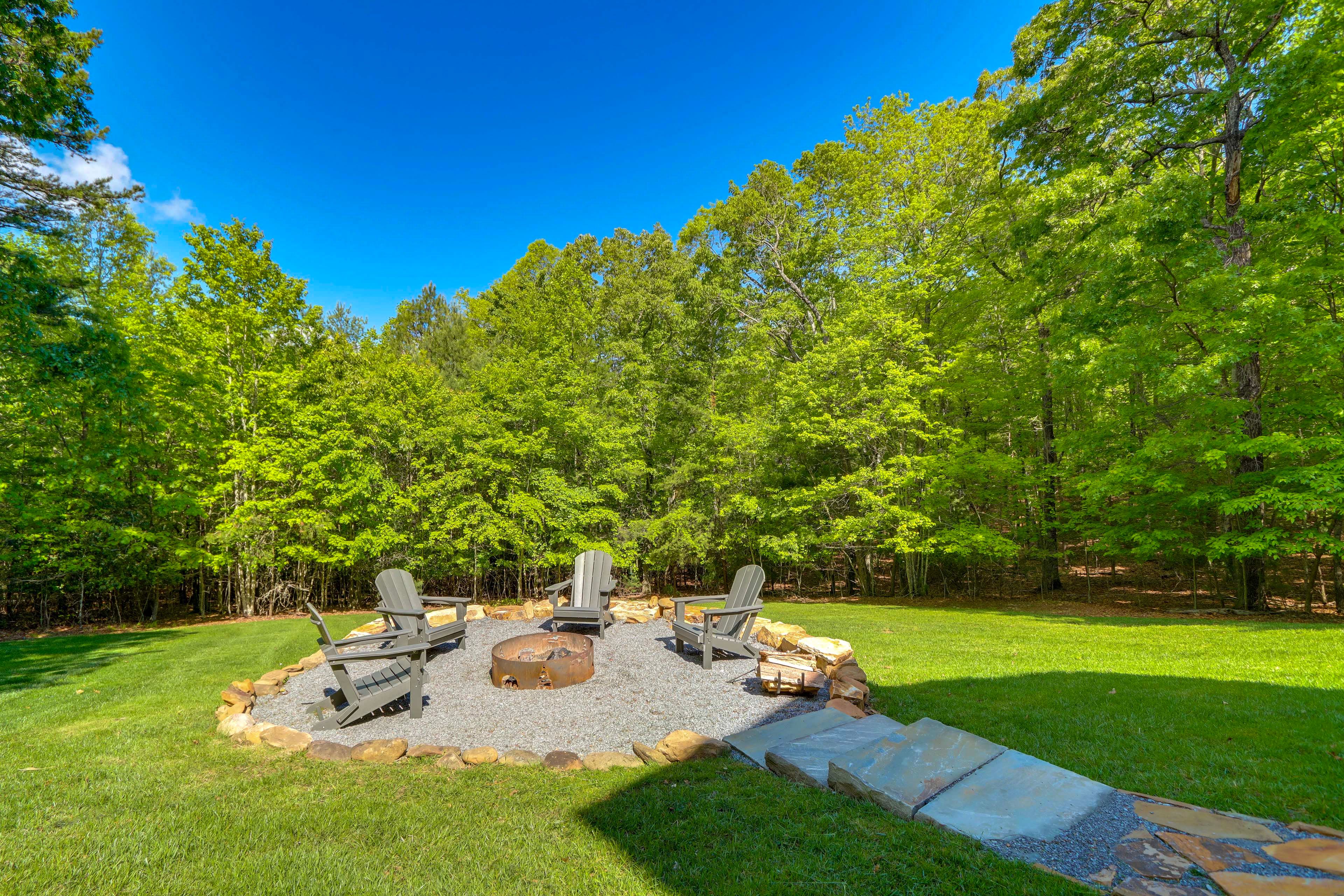 Spacious Yard | Fire Pit | Hot Tub | Grill | 2-Story Cabin w/ Basement