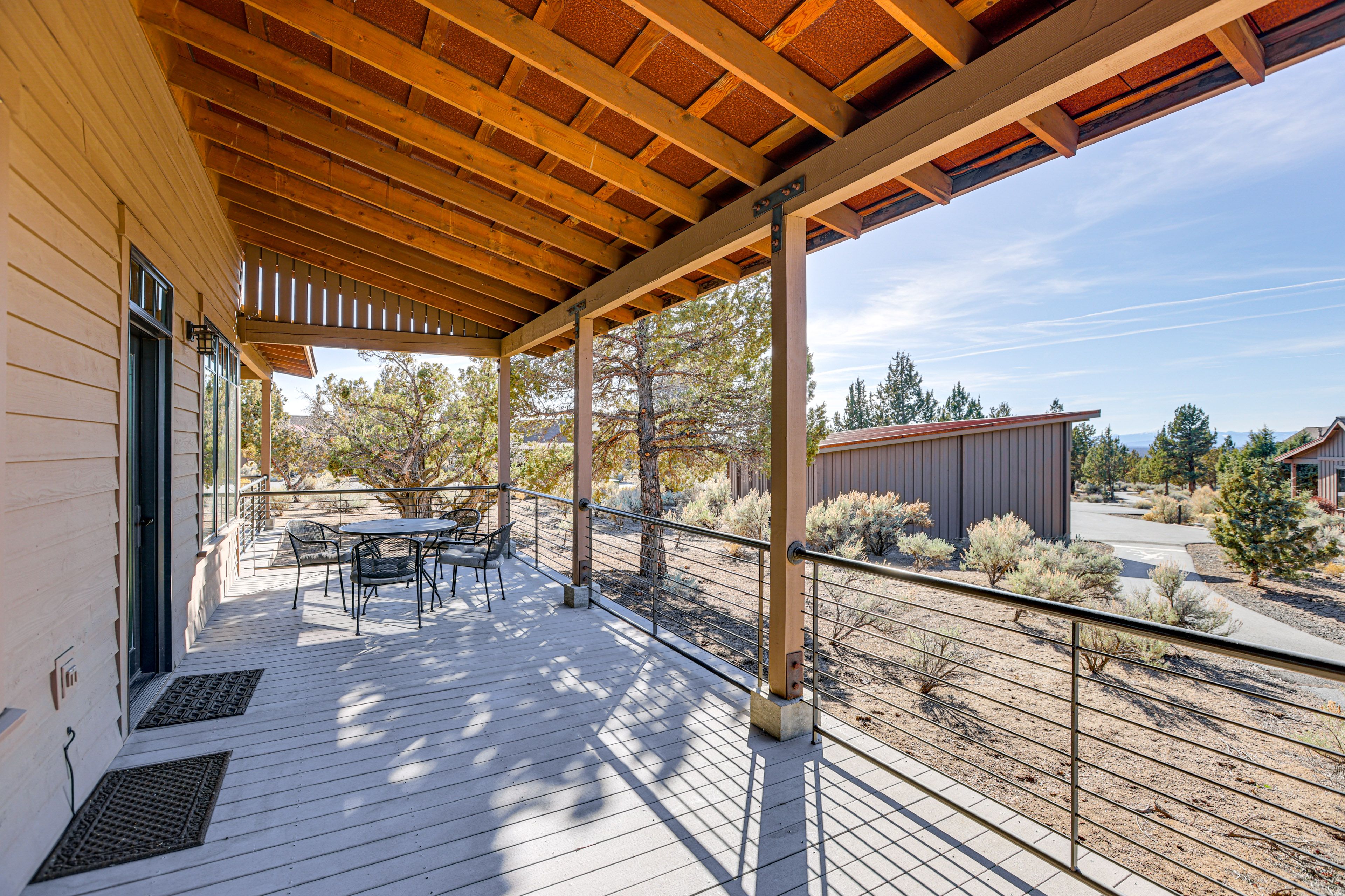Cabin Exterior | Furnished Deck | Dining Area | Gas Grill | Mountain Views