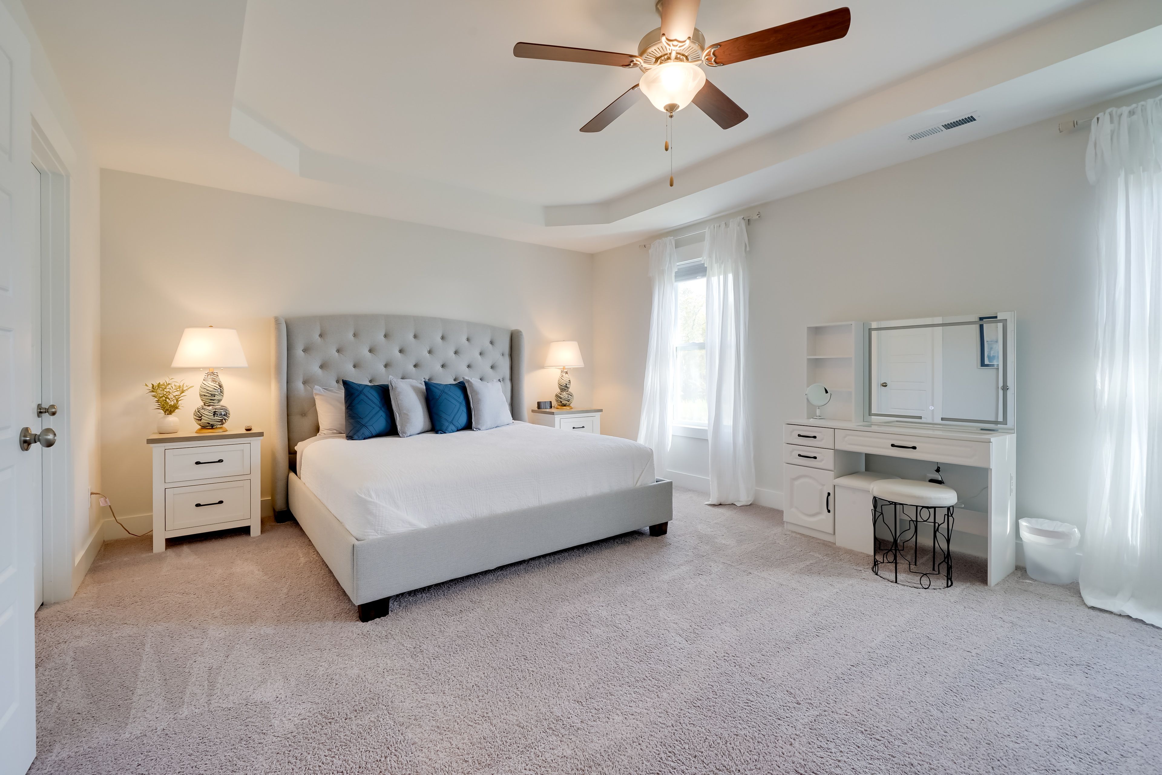 Bedroom 1 | 2nd Floor | King Bed | Linens Provided | Vanity | En-Suite Bathroom