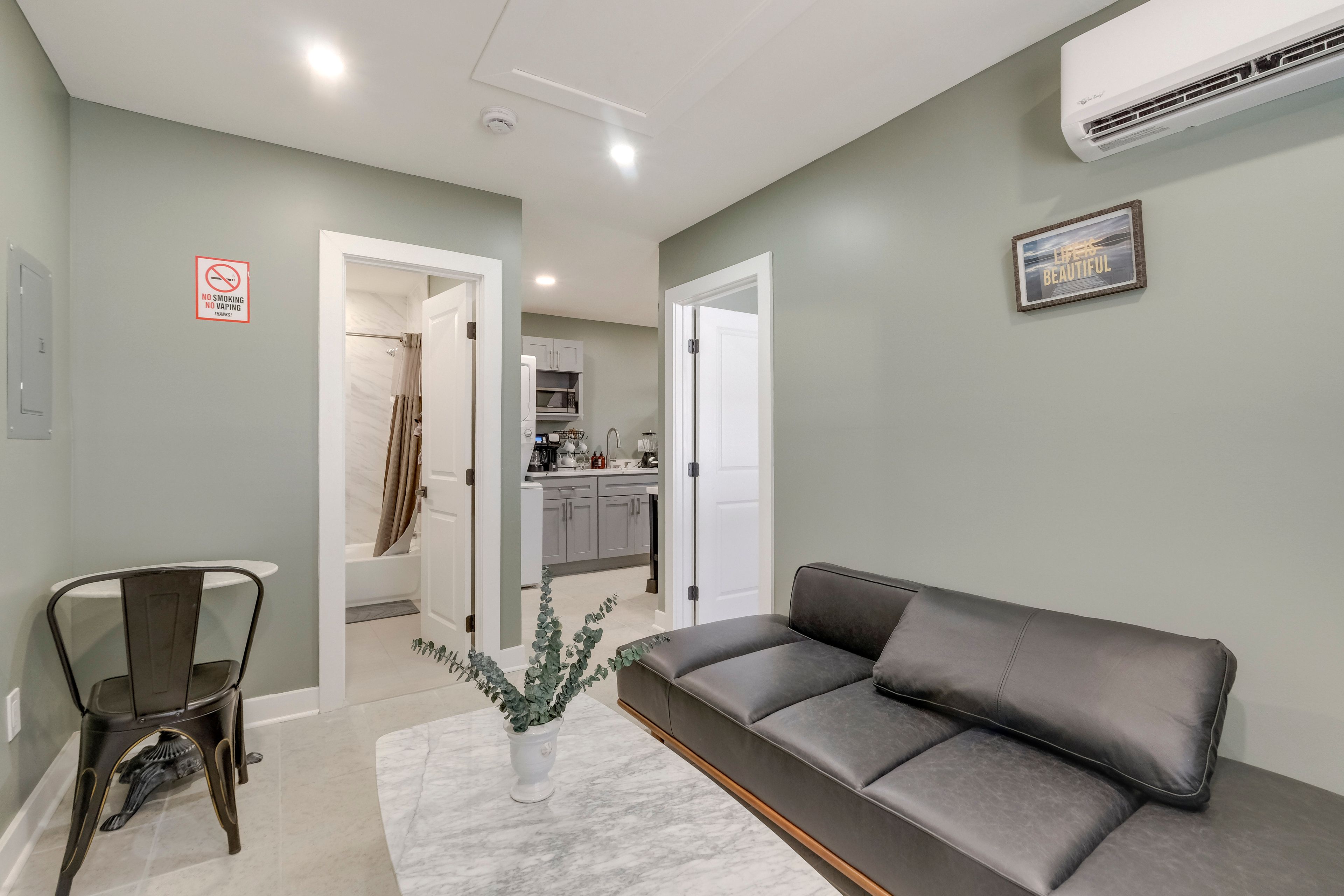 Fort Washington Vacation Rental | 1BR | 1BA | 500 Sq Ft | Small Step Required