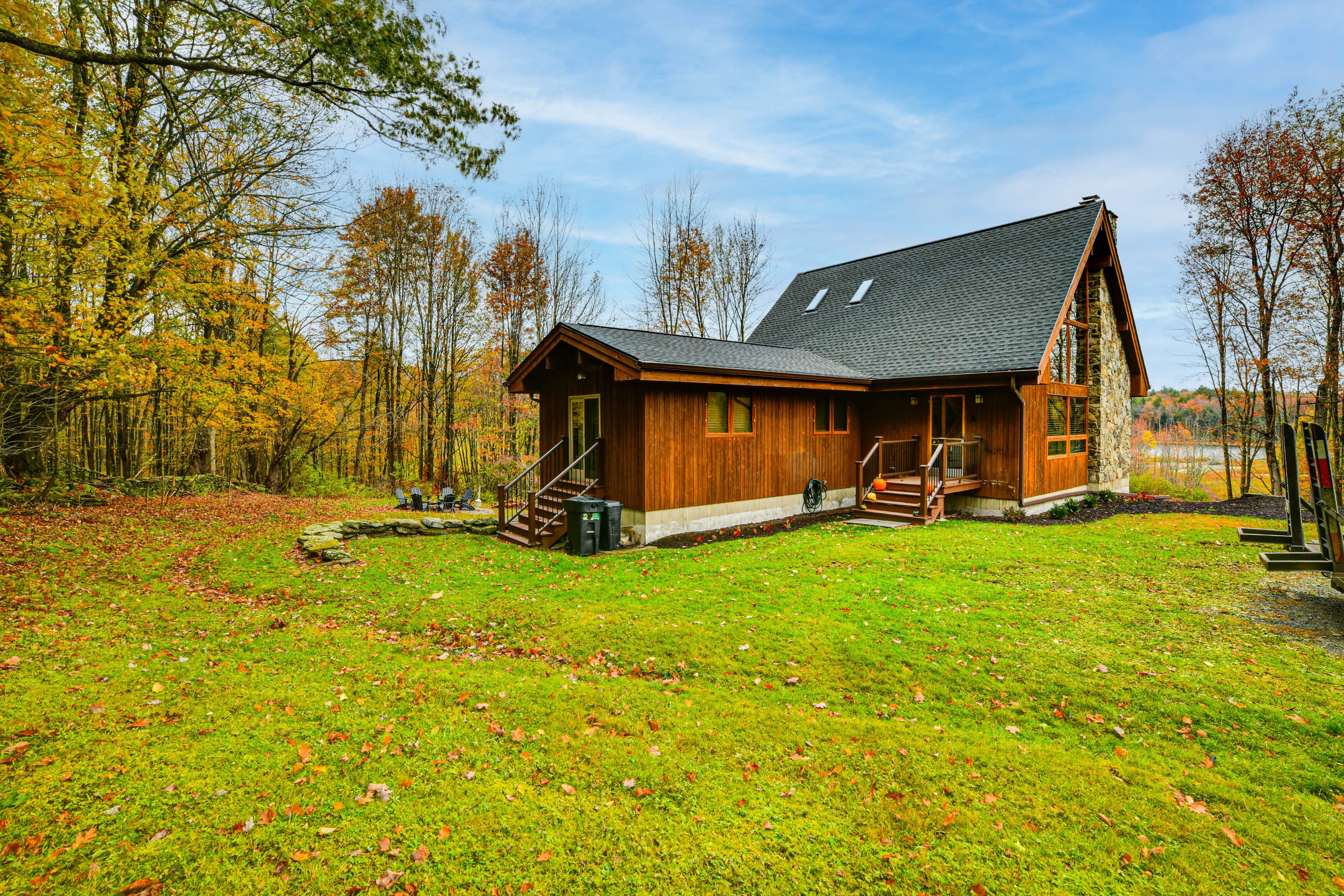 Property Exterior | 45-Acre Property | Fire Pit | On-Site Pond