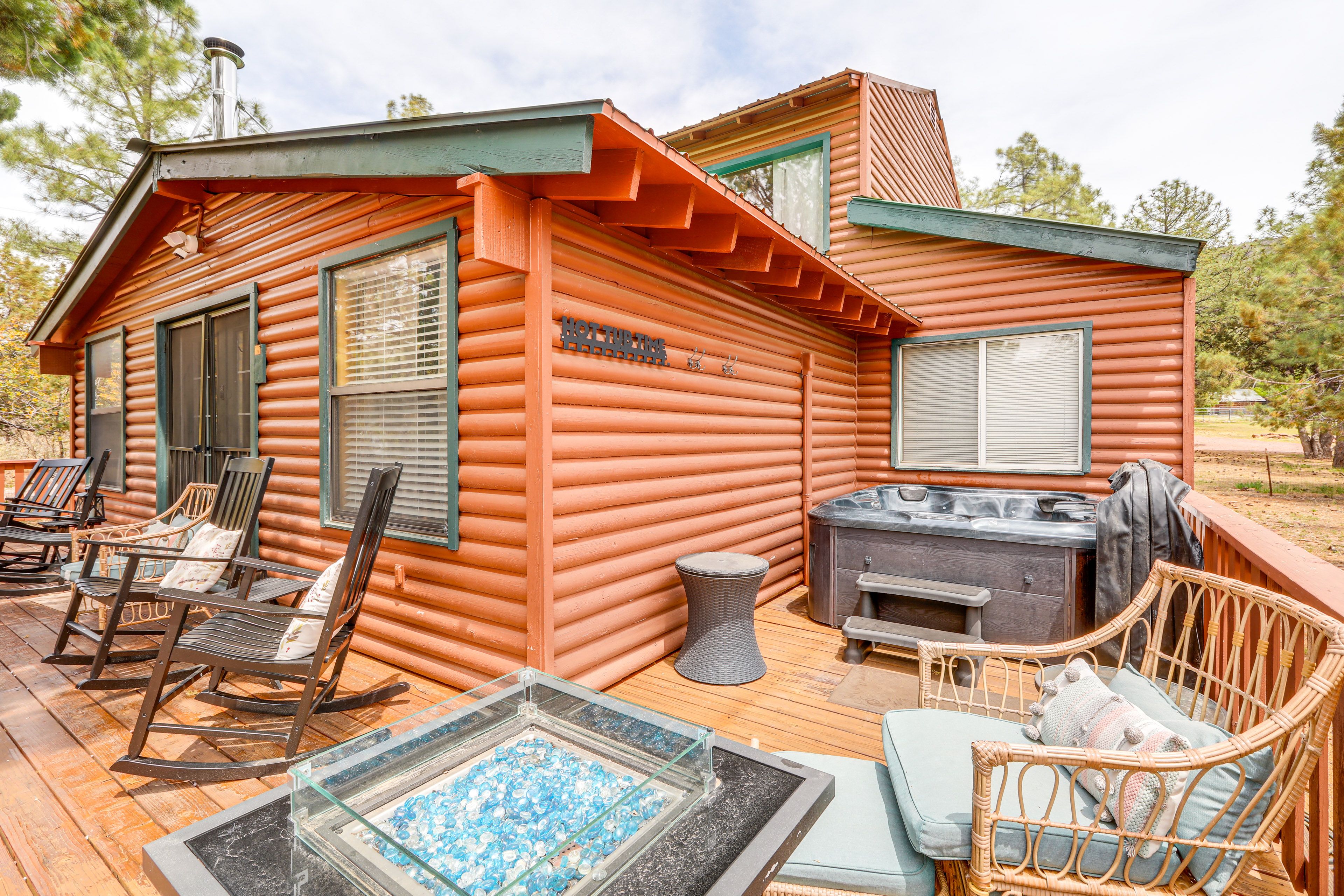 Pine Vacation Rental | 2BR | 2BA | Steps Required | 1,900 Sq Ft