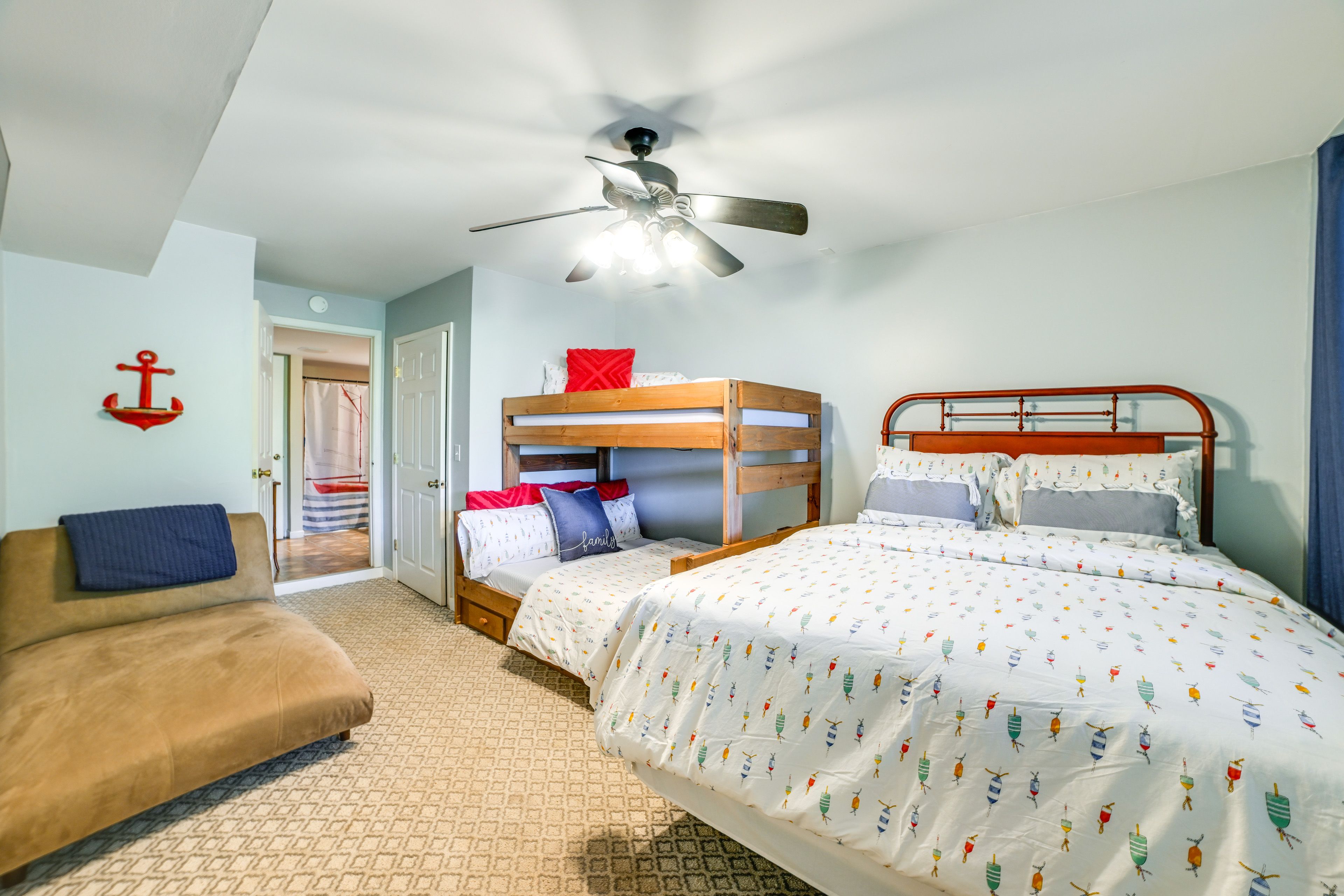 Chalet | Bedroom 3 | Full Bed | Twin/Full Bunk Bed w/ Trundle | Lower Level